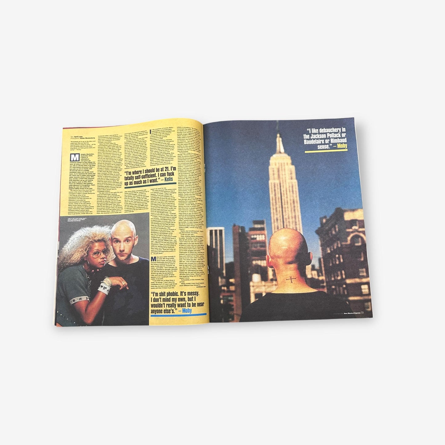 2000 Moby & Kelis - Big Hitters! - NME Magazine