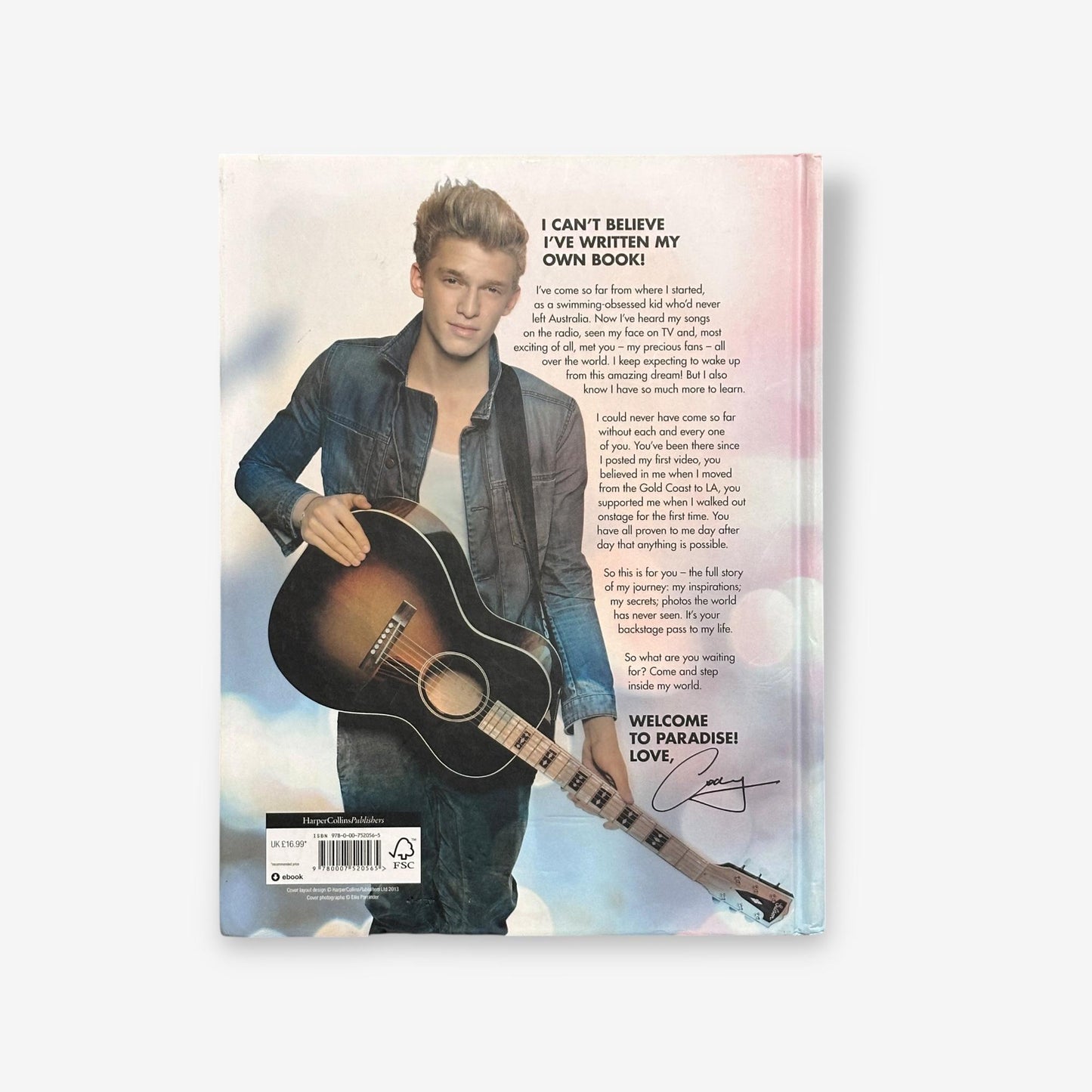 Cody Simpson - Welcome To Paradise: My Journey - Hardback Biography Book 2013