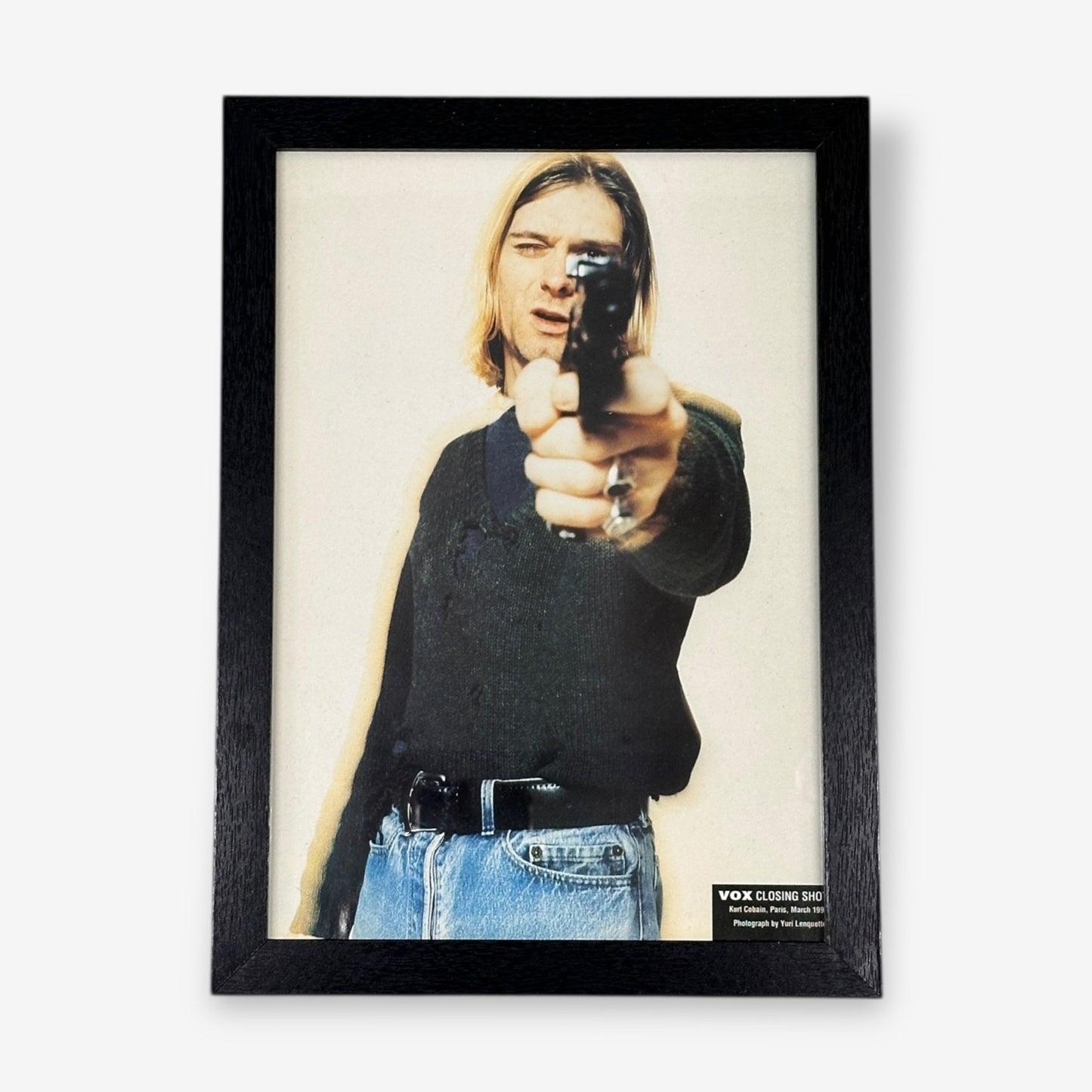 Framed Vox A4 Magazine Poster - Kurt Cobain 1995