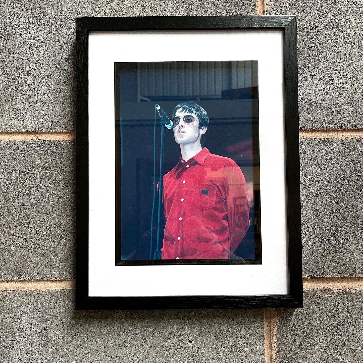 Oasis - Liam Gallagher Earls Court 1997 - Original Framed Photograph - 43cm x 33cm