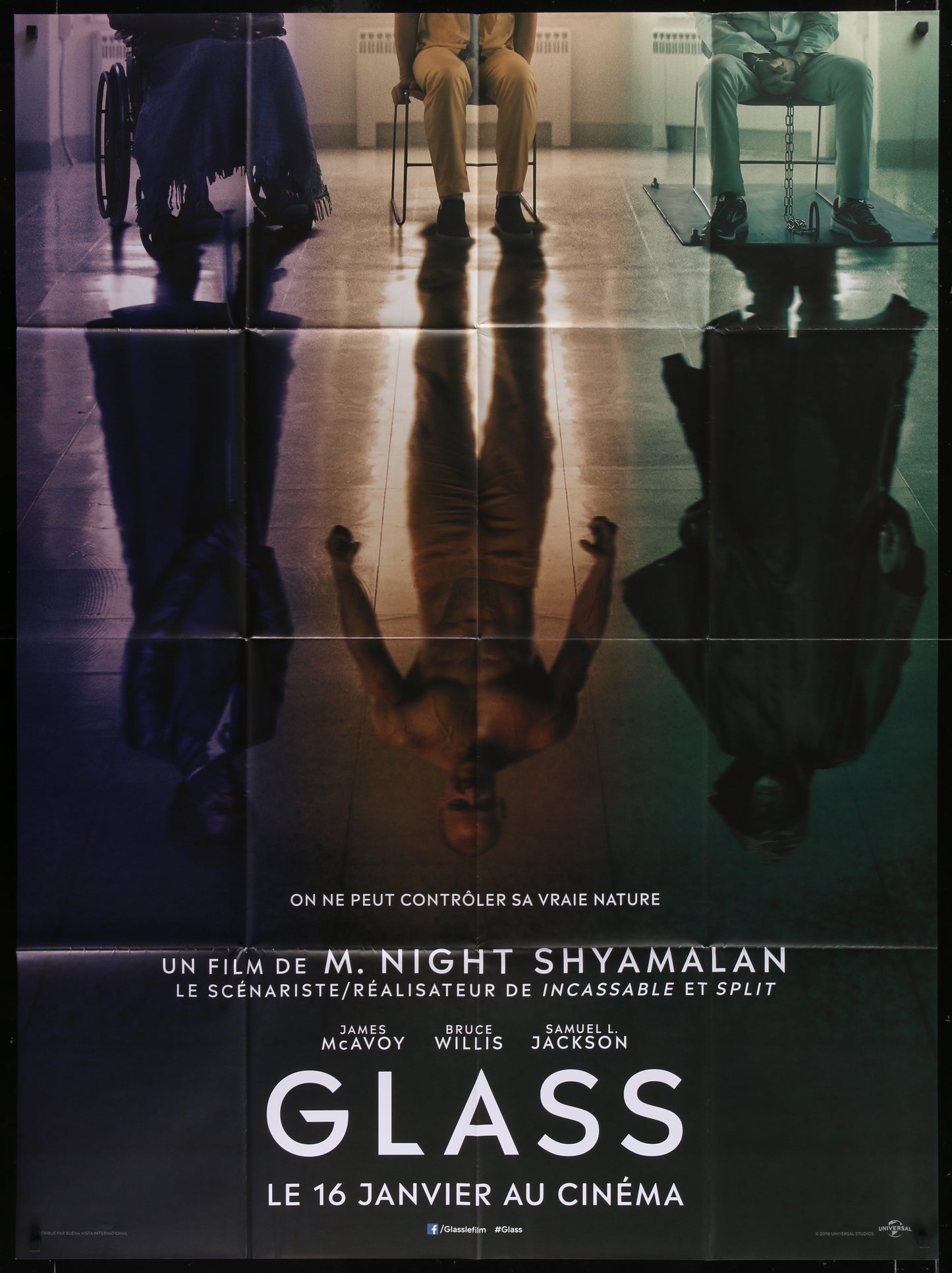 Glass (2019) Original French One Panel Movie Poster
