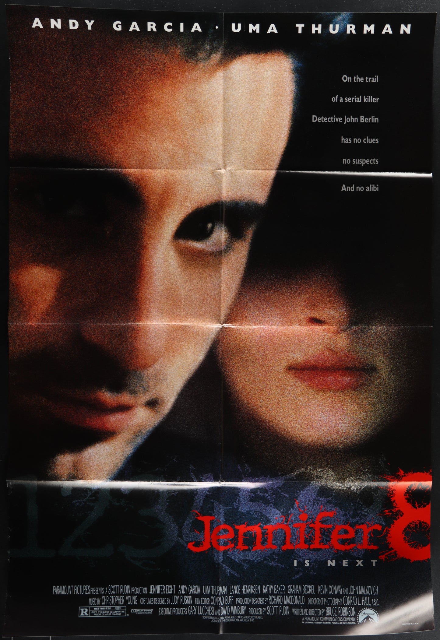 Jennifer 8 (1992) Original US One Sheet Movie Poster