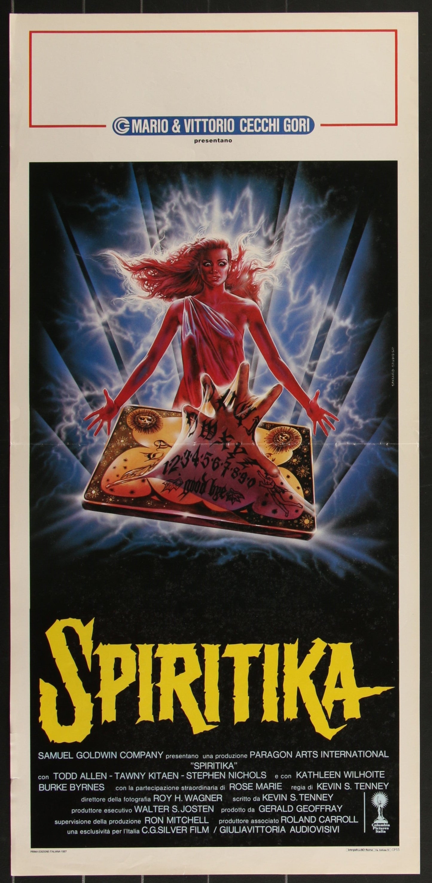 Spiritika (1987) Original Italian Locandina Movie Poster