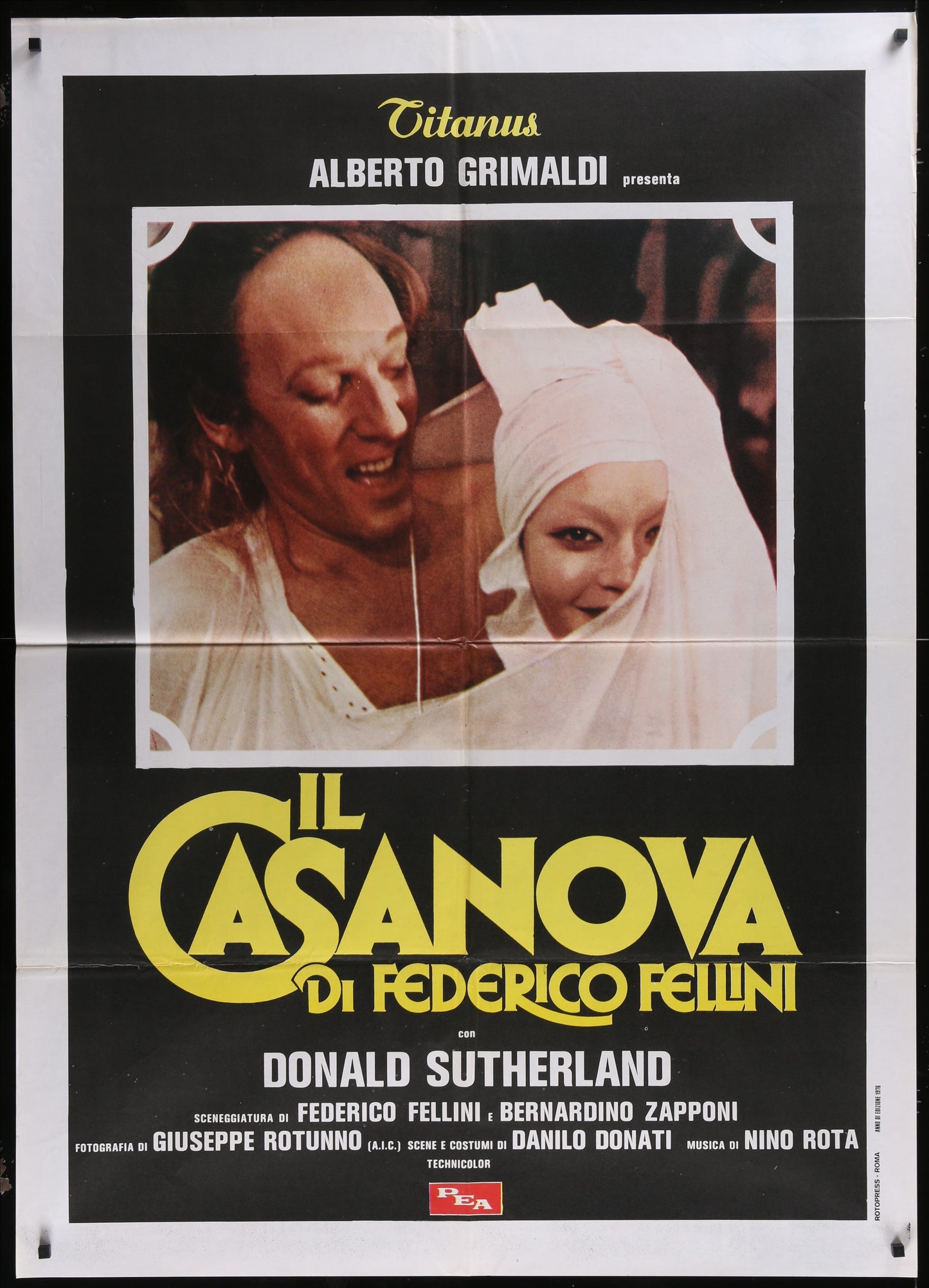 Fellini's Casanova (1976) Original Italian One Panel Movie Poster