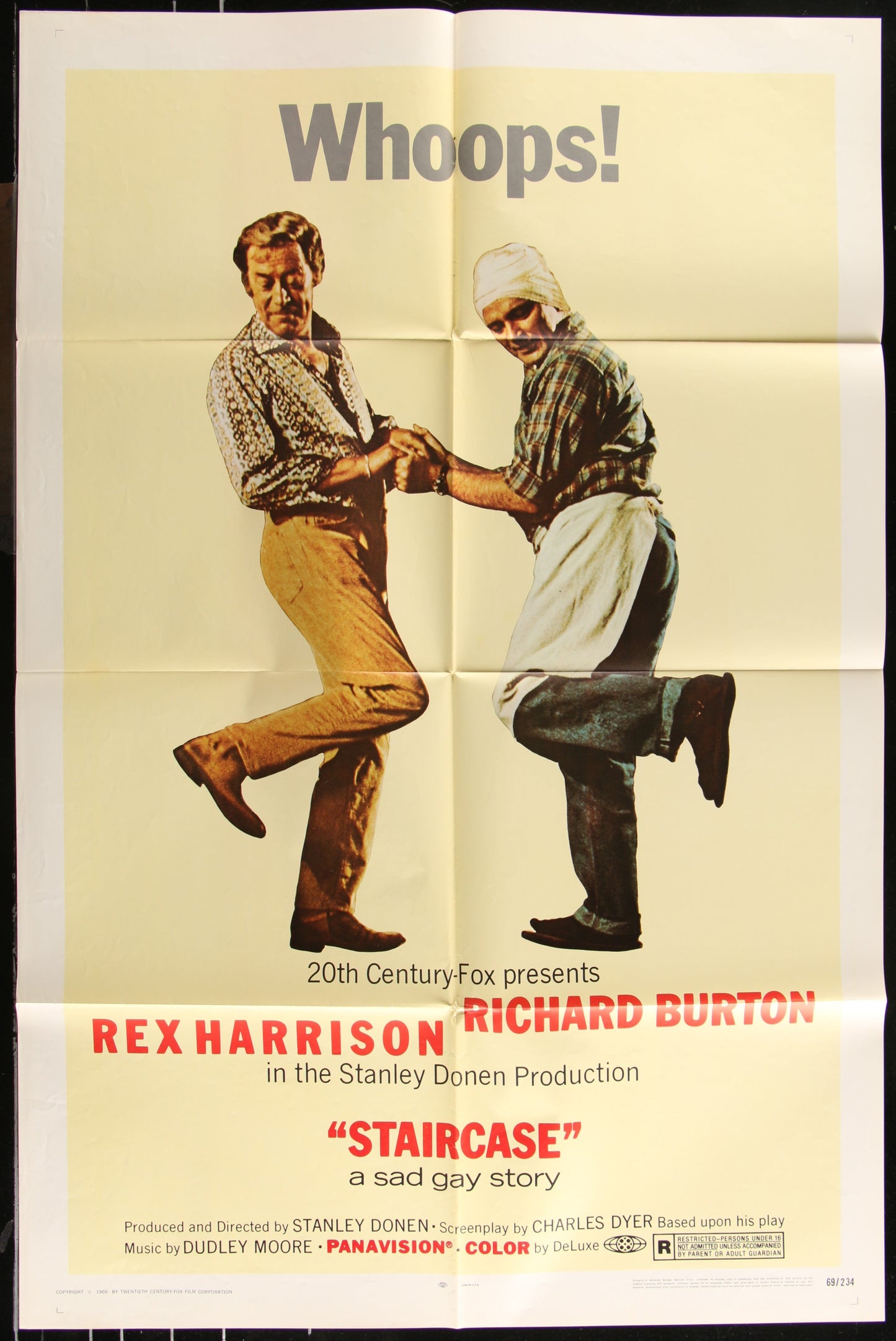 Staircase (1969) Original US One Sheet Movie Poster