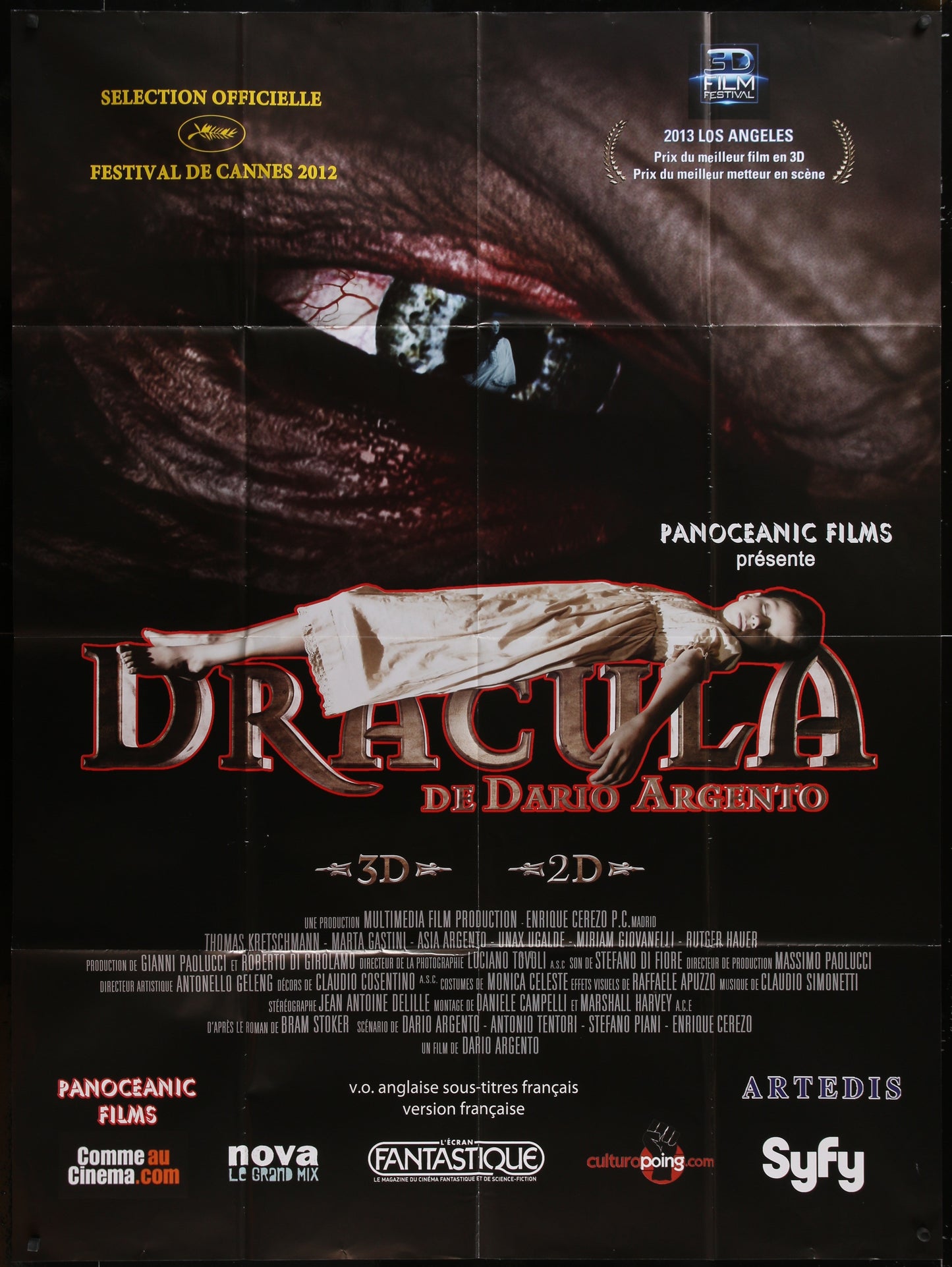 Argento's Dracula (2013) Original French One Panel Movie Poster