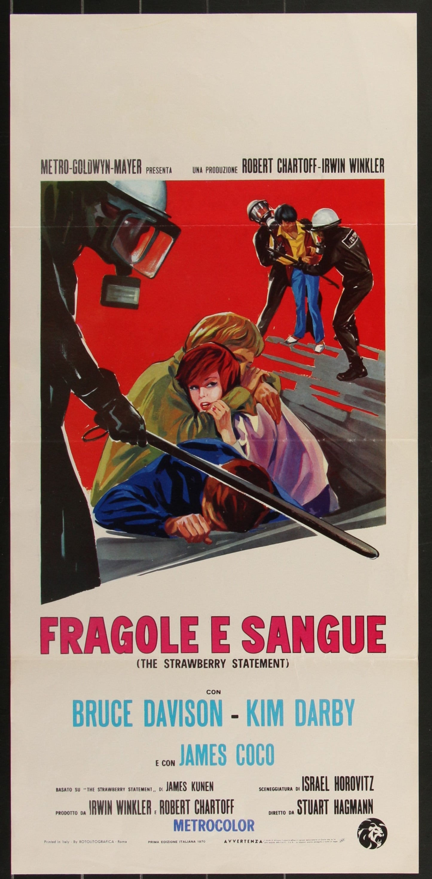 The Strawberry Statement (1970) Original Italian Locandina Movie Poster