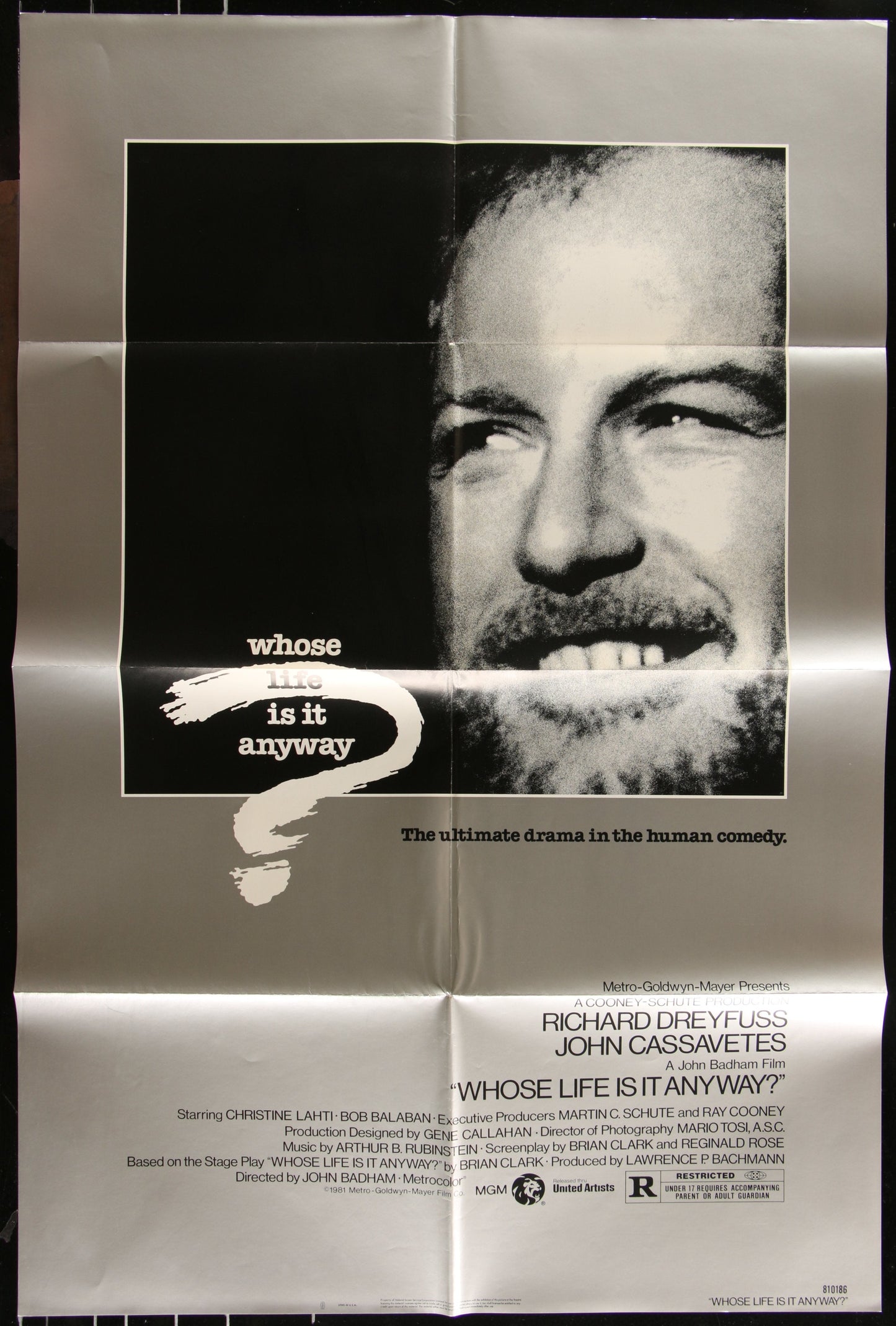 Whose Life Is It Anyway? (1981) Original US One Sheet Movie Poster