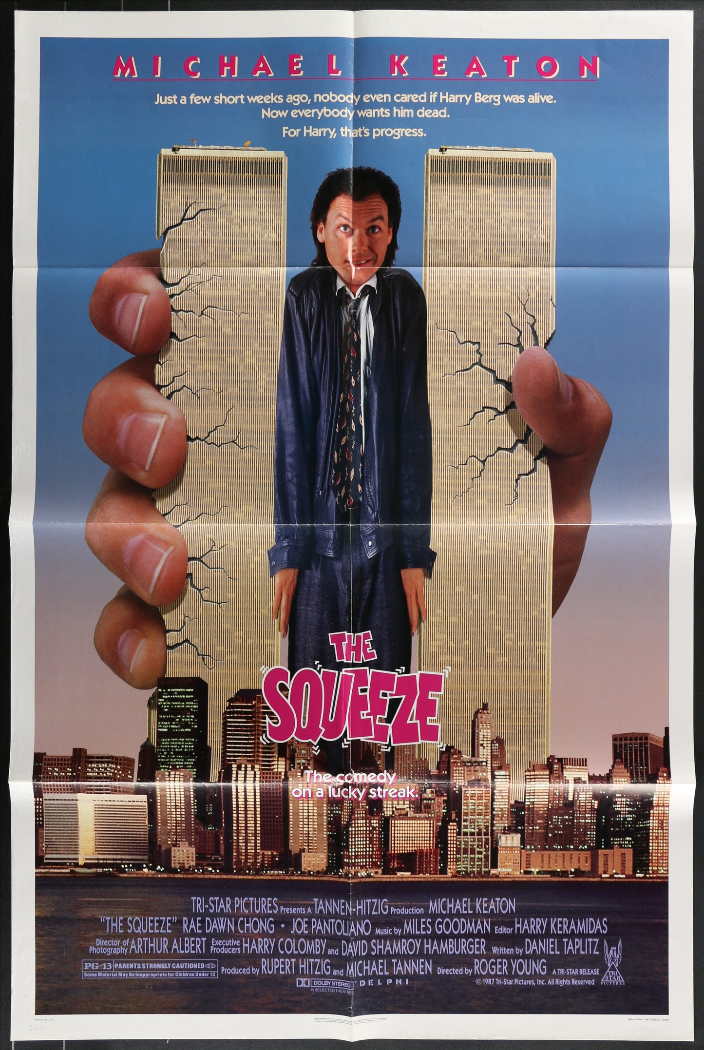 The Squeeze (1987) Original US One Sheet Movie Poster