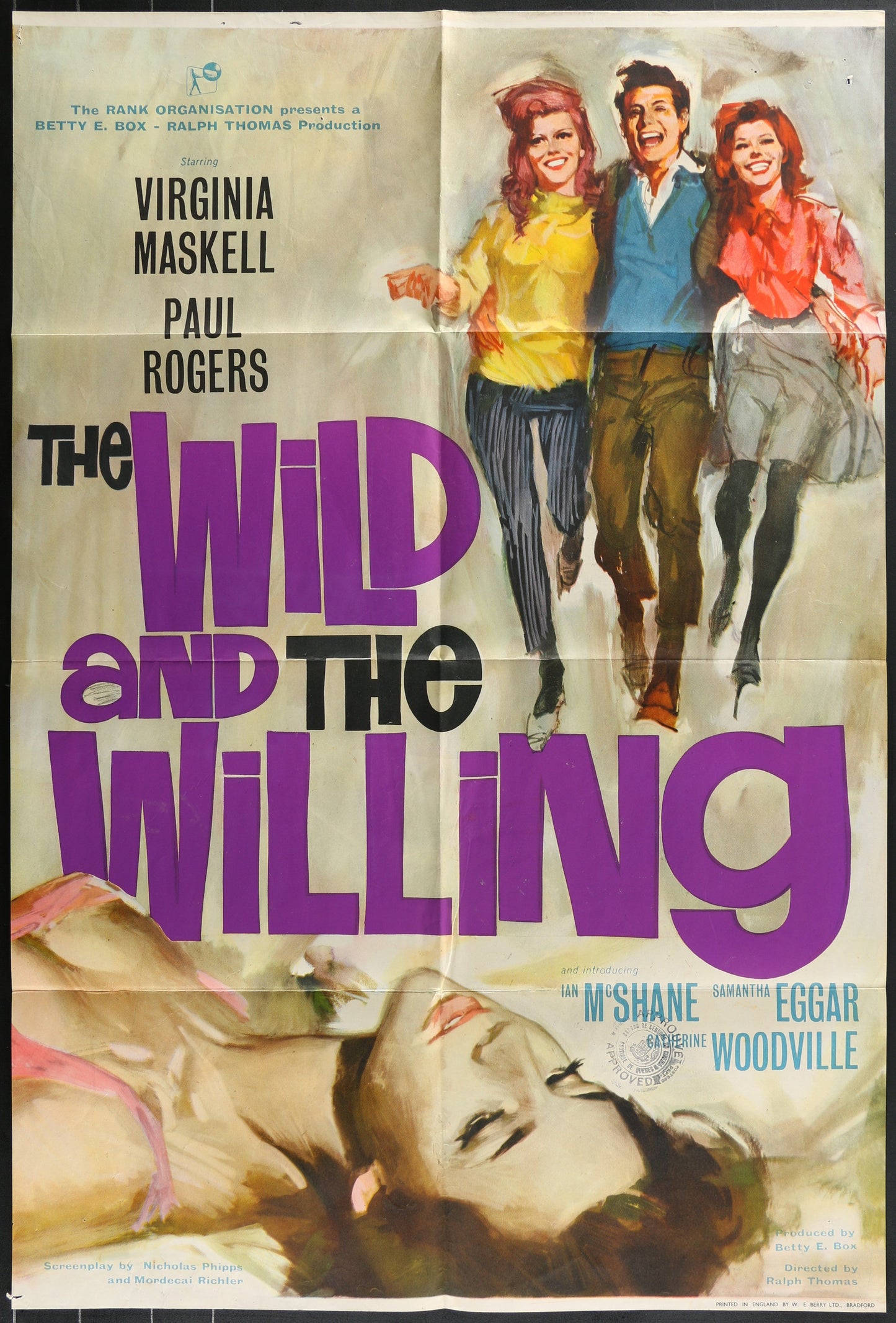 The Wild And The Willing (1962) Original British One Sheet Movie Poster