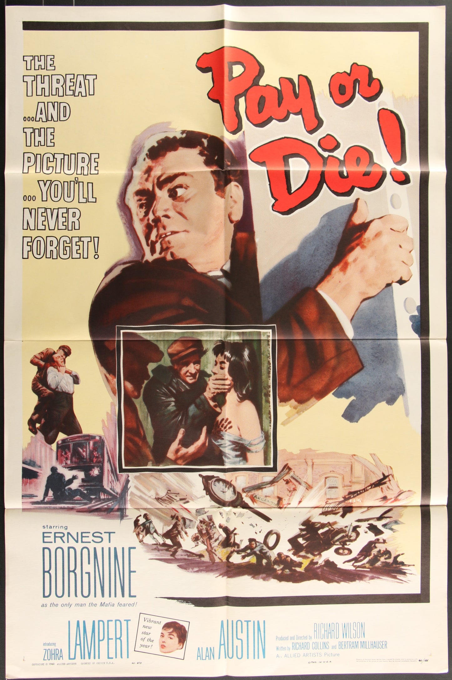 Pay Or Die (1960) Original US One Sheet Movie Poster