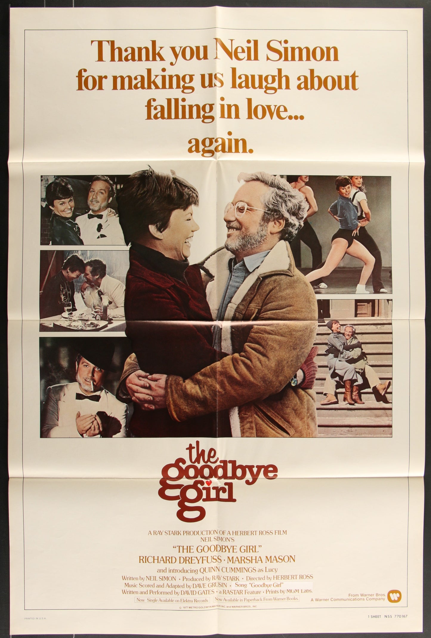 The Goodbye Girl (1977) Original US One Sheet Movie Poster