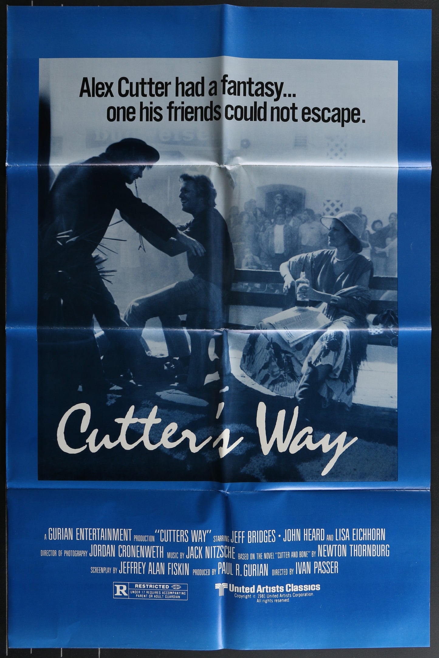 Cutter's Way (1981) Original US One Sheet Movie Poster