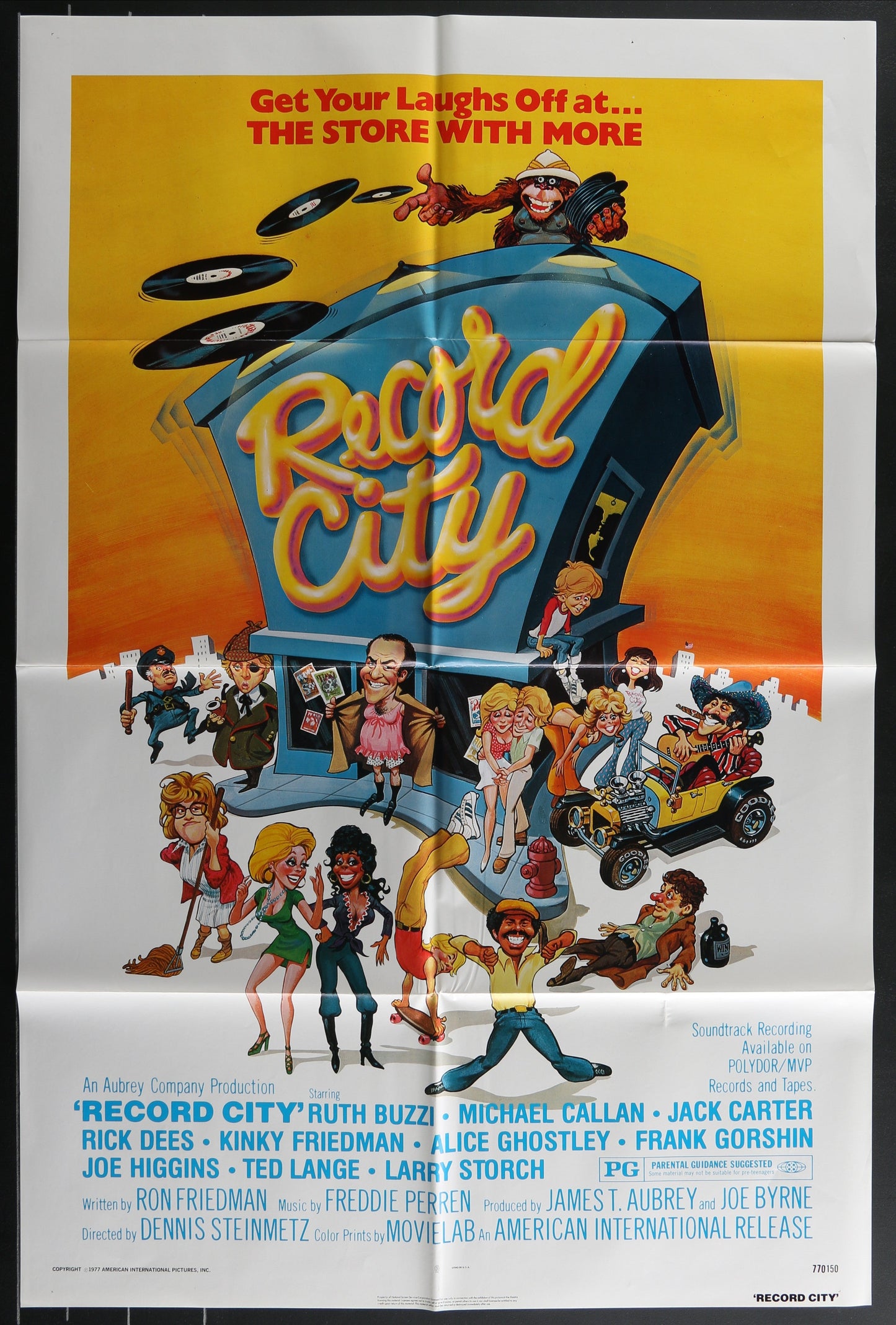 Record City (1977) Original US One Sheet Movie Poster
