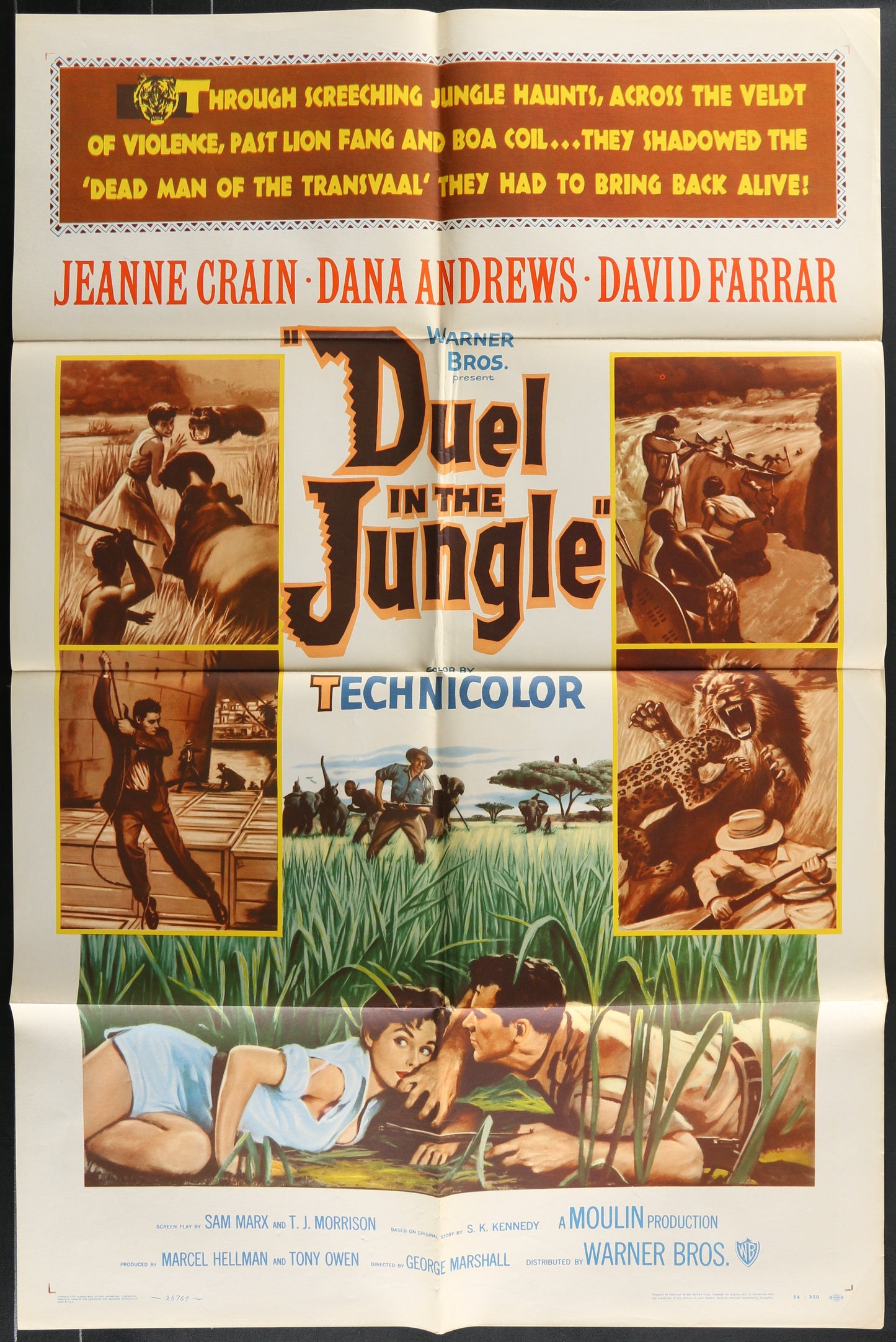 Duel In The Jungle (1954) Original US One Sheet Movie Poster