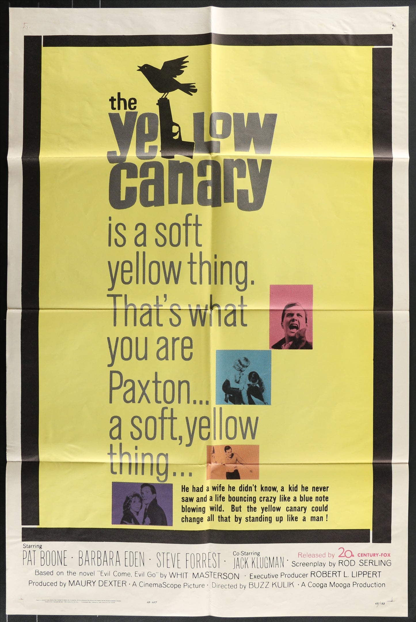 The Yellow Canary (1963) Original US One Sheet Movie Poster