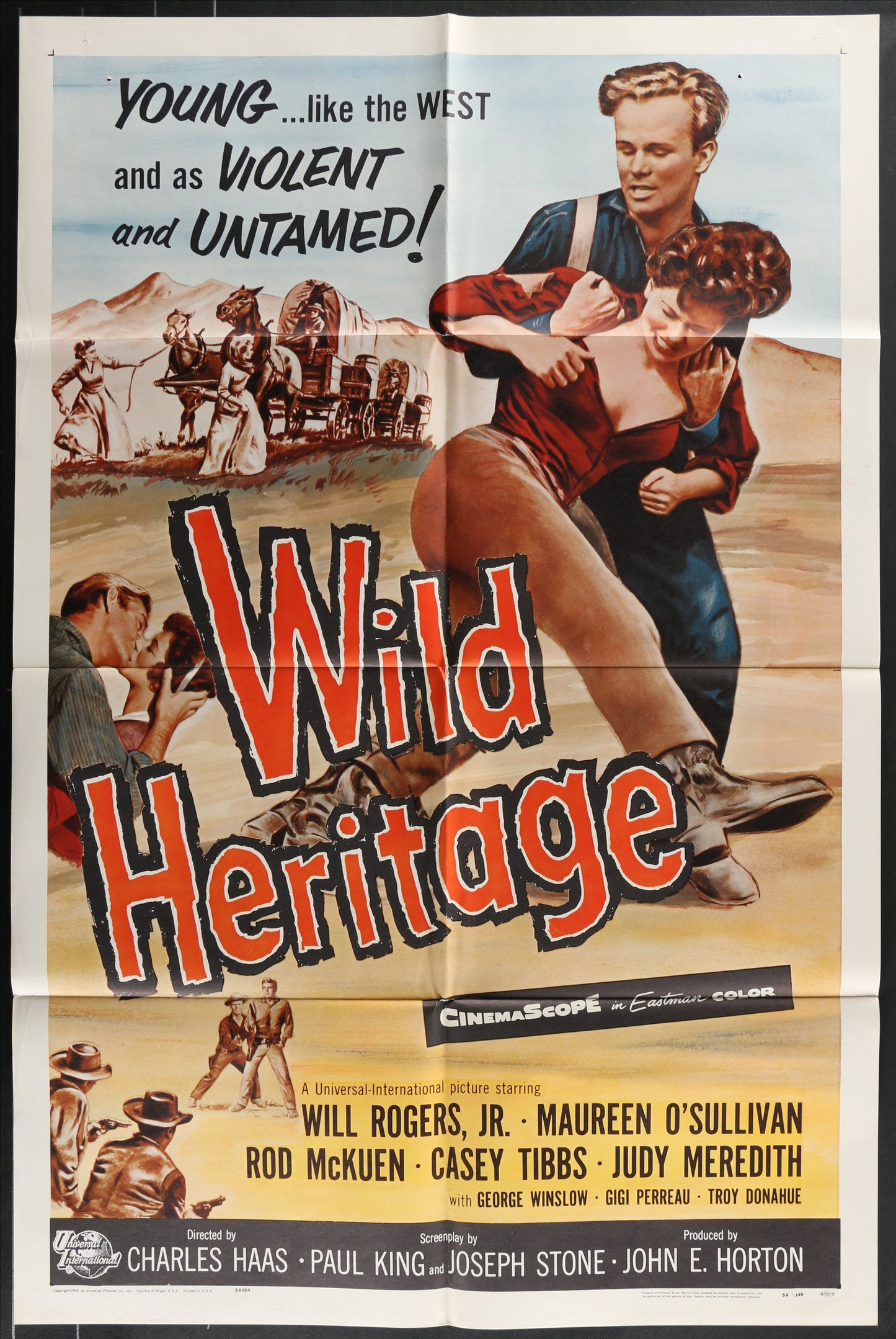 Wild Heritage (1958) Original US One Sheet Movie Poster