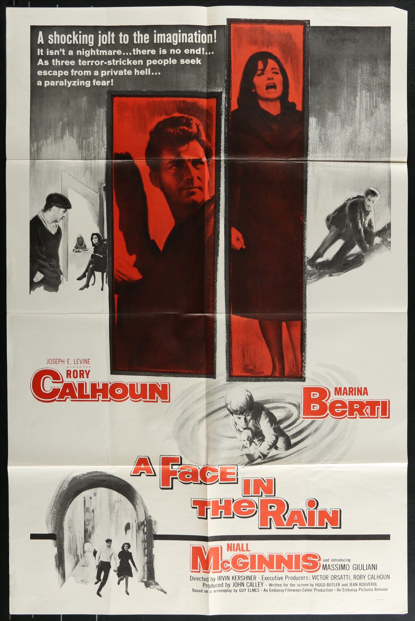 A Face In The Rain (1963) Original US One Sheet Movie Poster