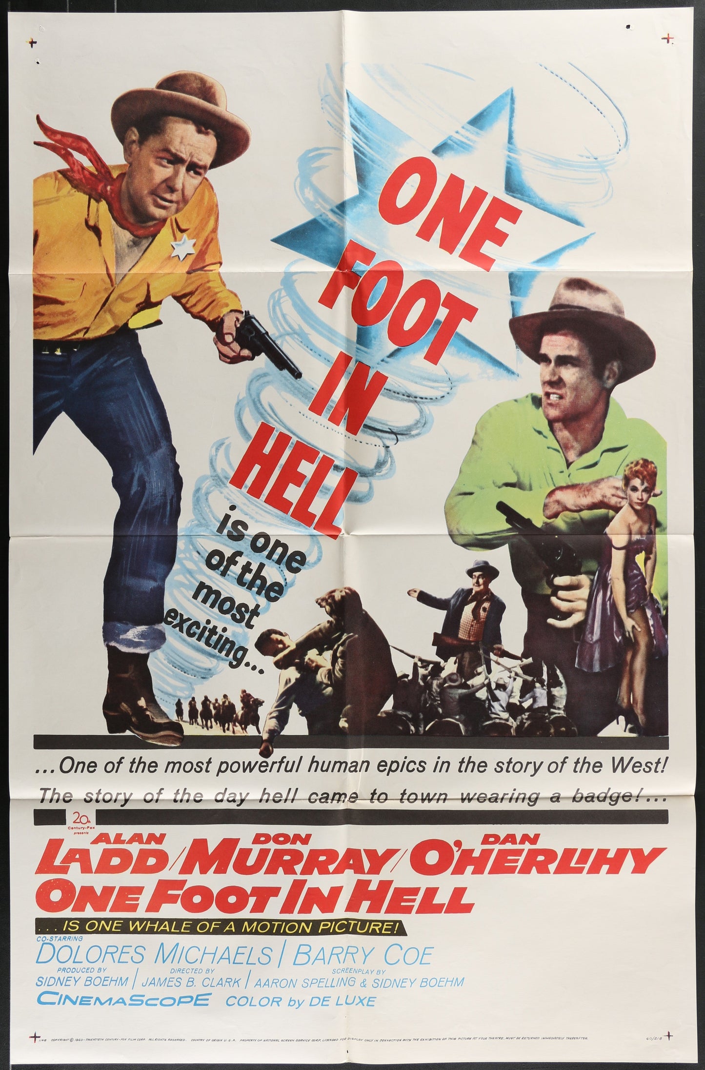 One Foot In Hell (1960) Original US One Sheet Movie Poster
