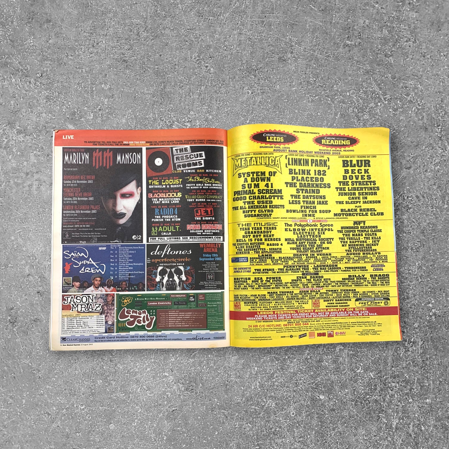 2003 Reading & Leeds Preview Issue - Jet - NME Magazine