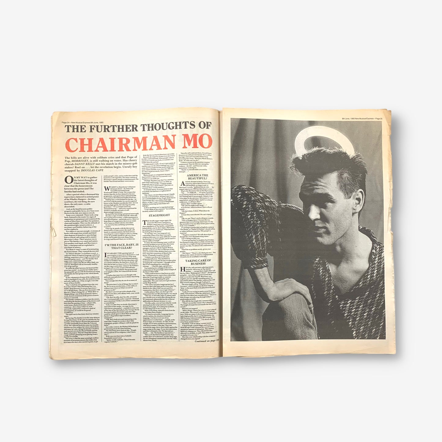 1985 Morrissey - Feast of Steven - NME Magazine
