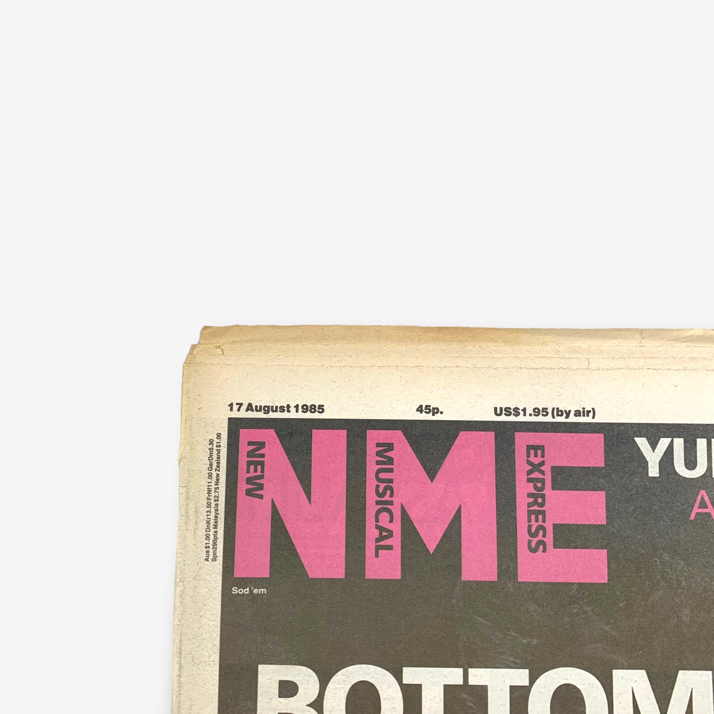 1985 Shane MacGowan - Bottoms Up! - NME Magazine