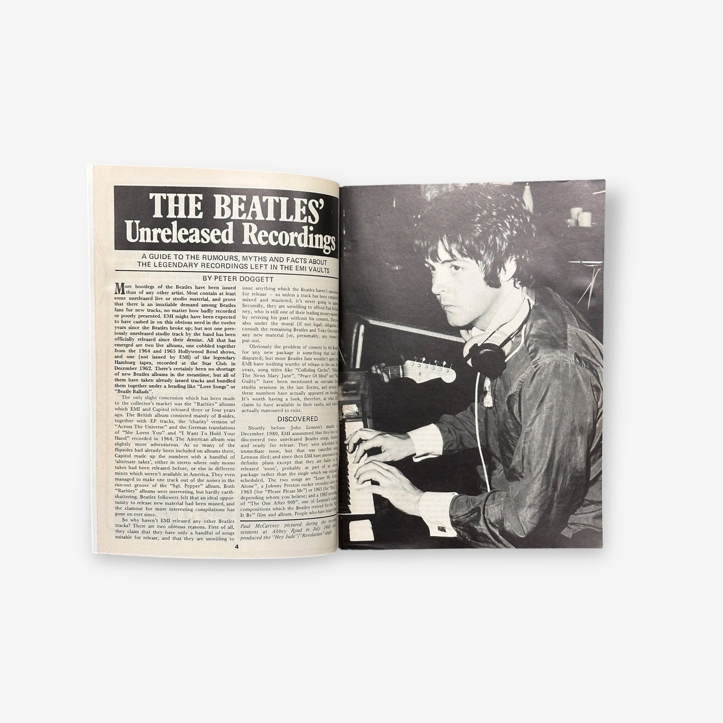 1982 The Beatles - Unreleased Recordings - Record Collector Magazine No.35