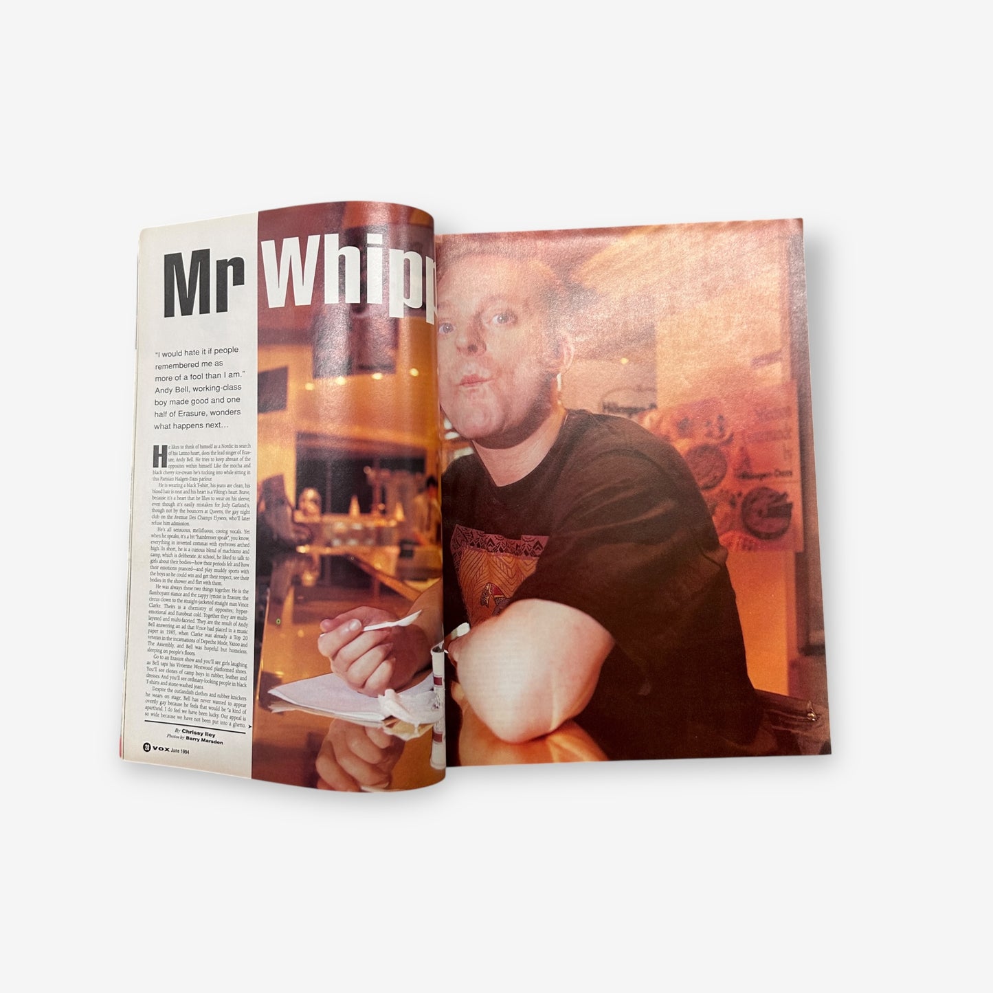 1994 Erasure - 'I Can't Stand The Way Society Loves A Victim' - VOX Magazine
