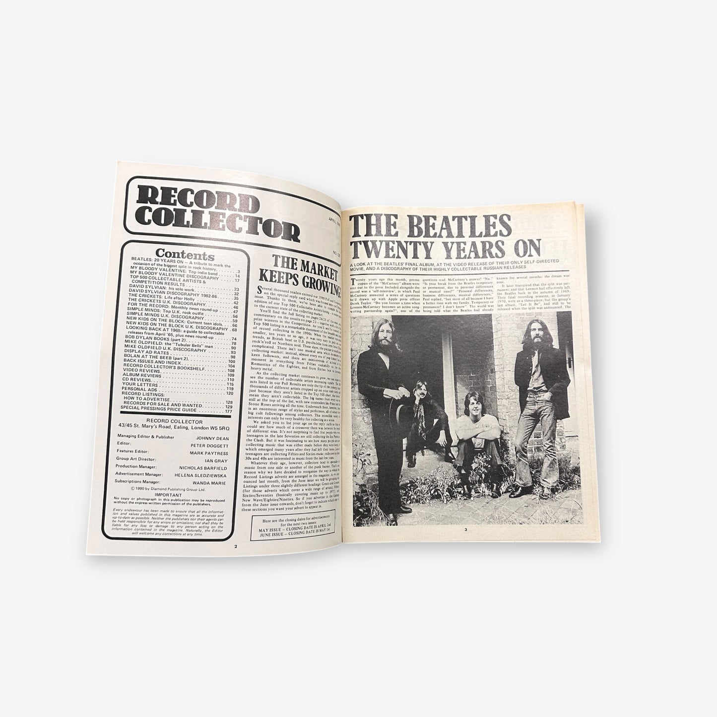 1990 The Beatles - 20 Years On - Record Collector Magazine No.128