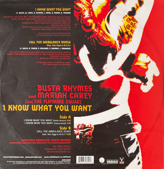 Busta Rhymes & Mariah Carey feat. Flipmode Squad – I Know What You Want (2003) – 12" Hip Hop Vinyl