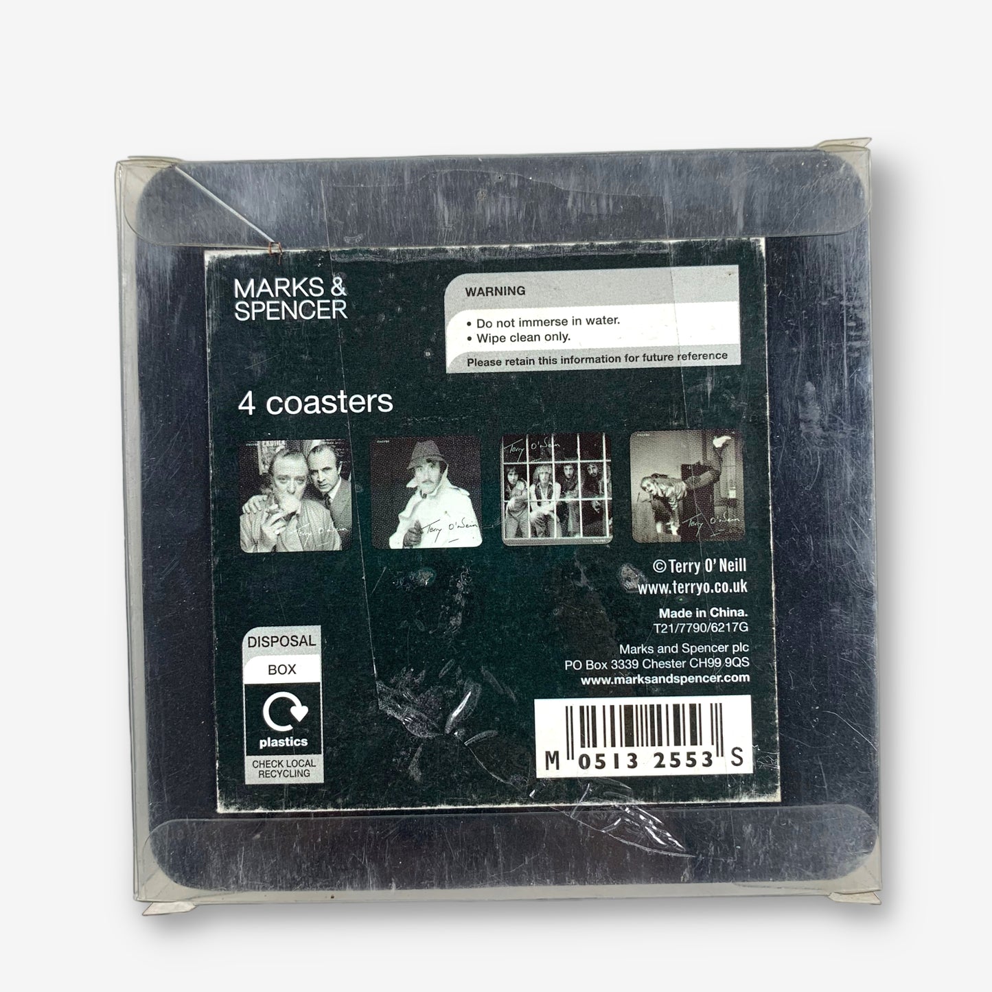Terry O'Neill Sealed Coaster Pack (Michael Caine, Bob Hoskins, Elton John, etc)
