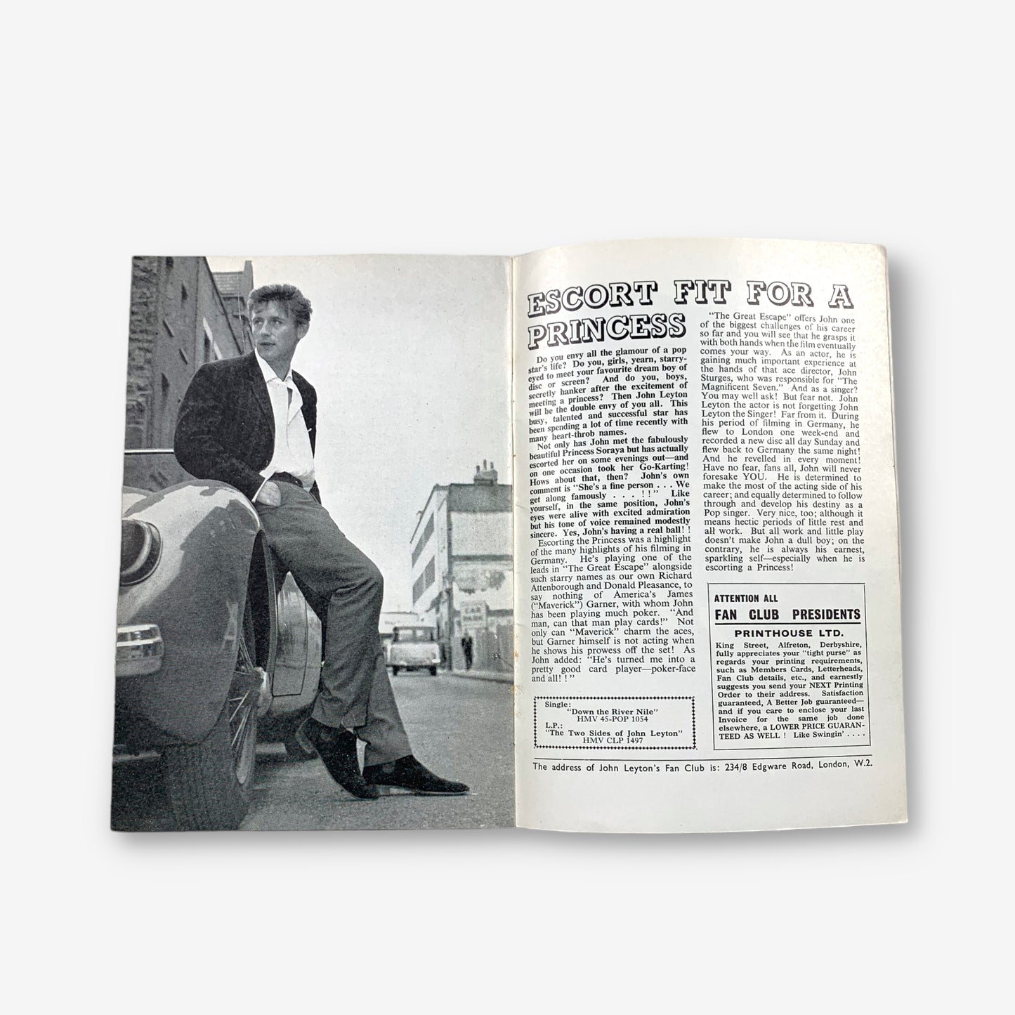 Pop Ten Monthly Issue 7 - 1962 Pop Music A6 Paper Magazine