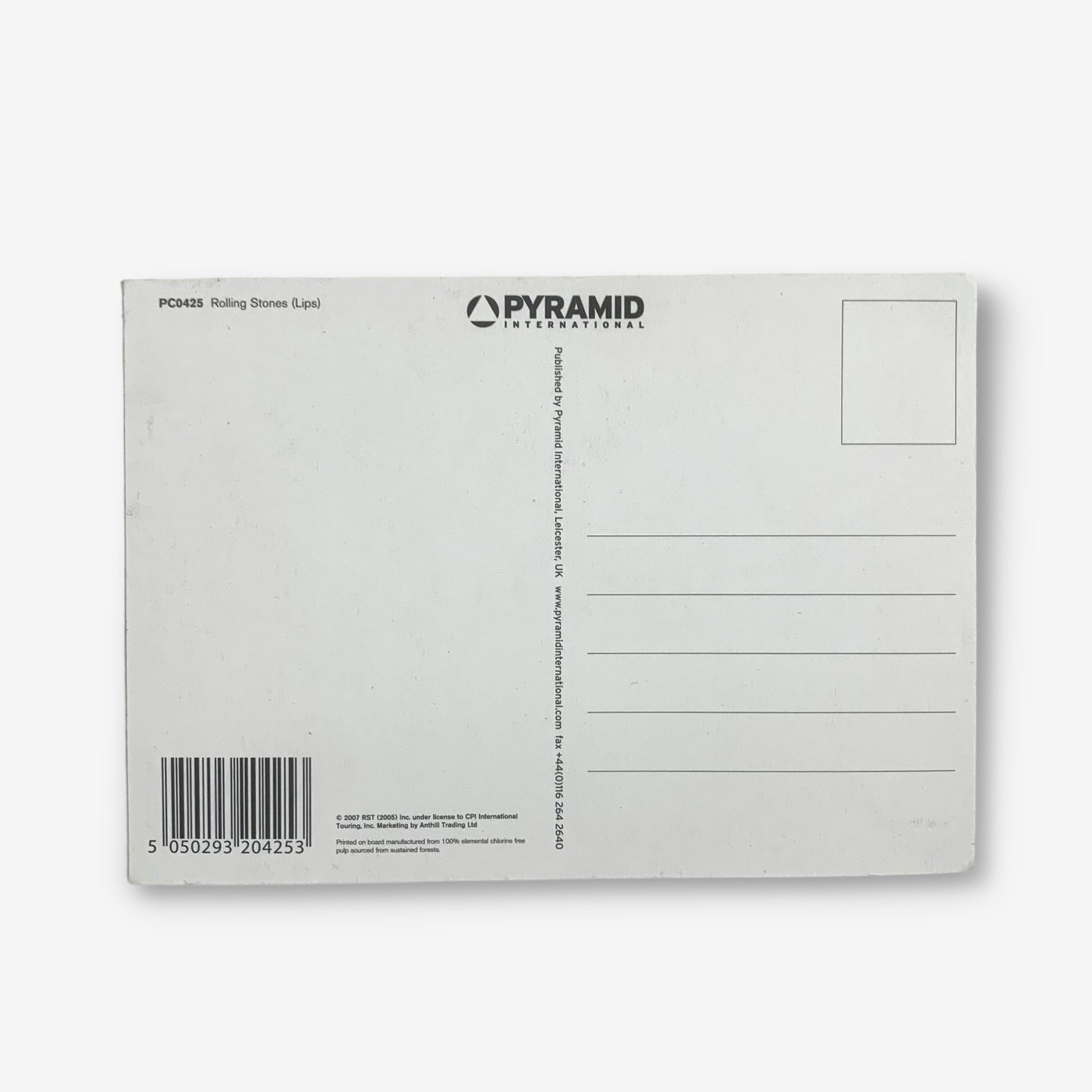 The Rolling Stones Pyramid International Logo Postcard A6