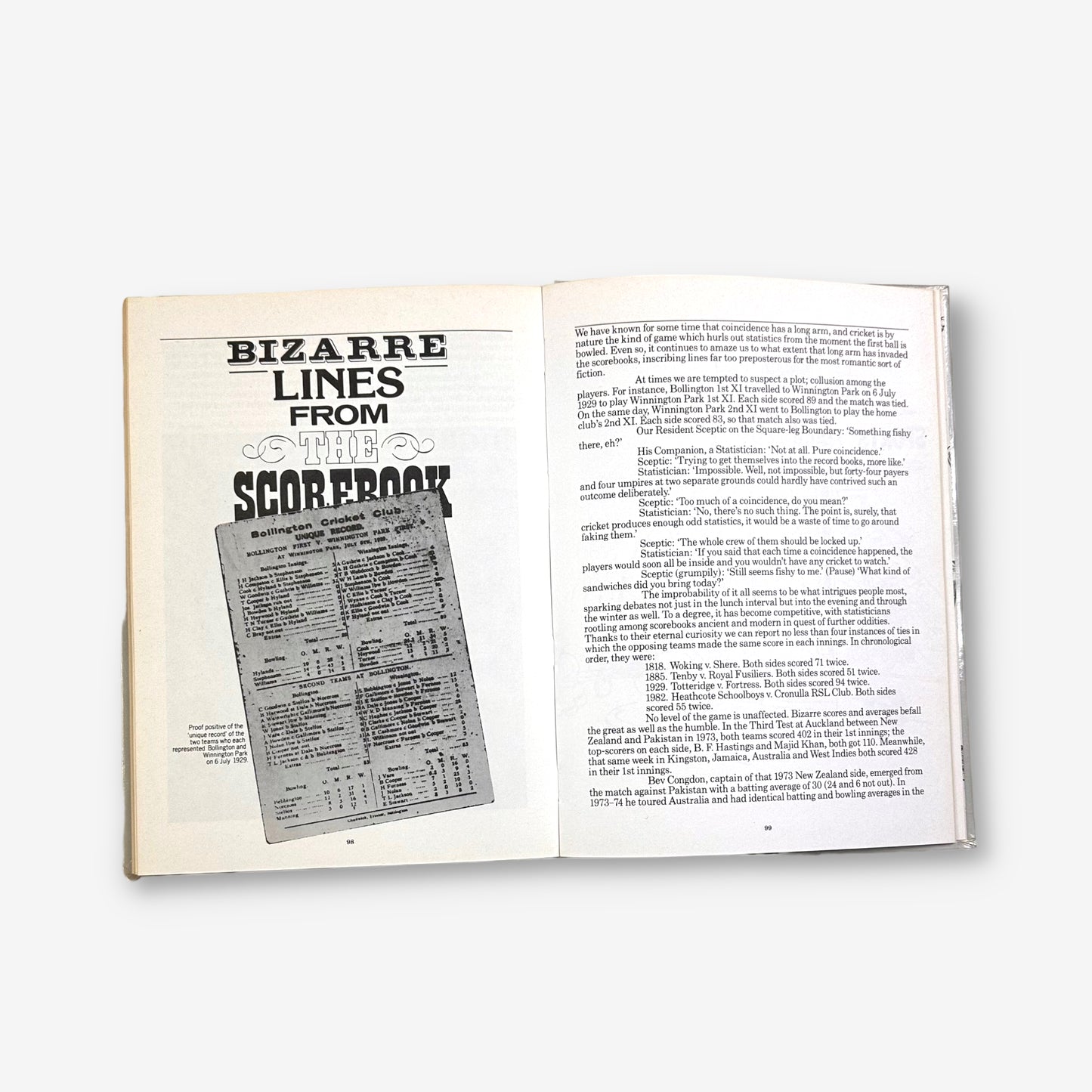 The Cricketer Book Of Cricket Disasters & Bizarre Records - 1983 Hardcover Book (Mike Brearley)