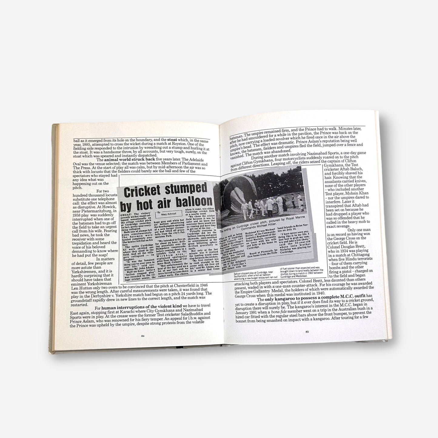 The Cricketer Book Of Cricket Disasters & Bizarre Records - 1983 Hardcover Book (Mike Brearley)