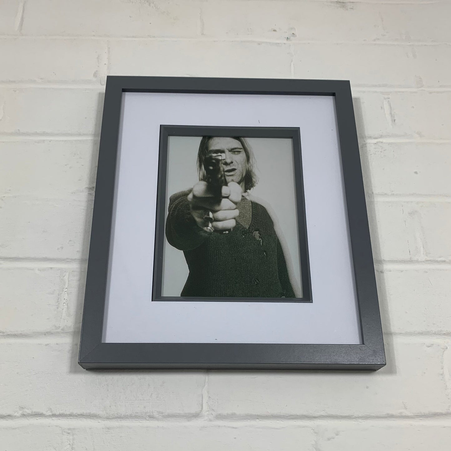 Kurt Cobain - Original Framed Magazine Print 6x8"