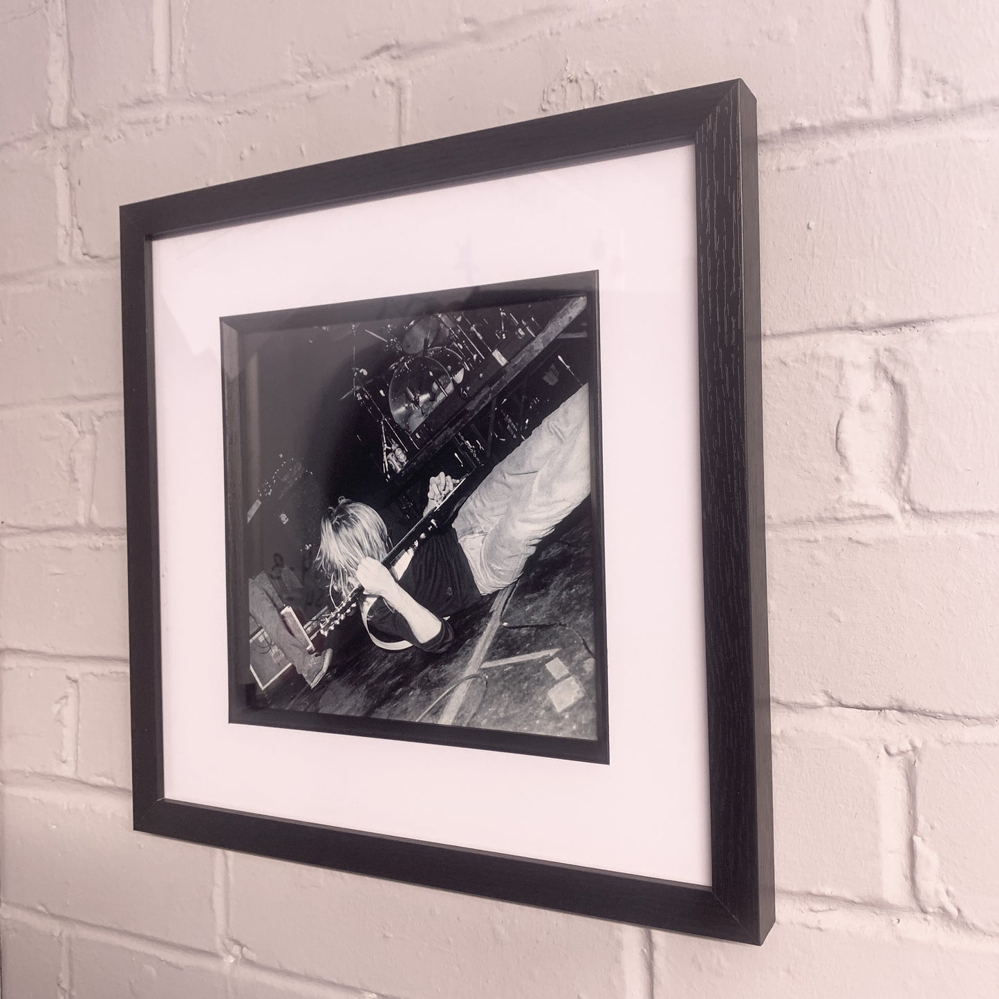 Nirvana - Kurt Cobain Live - Original Framed Magazine Print 8x8"