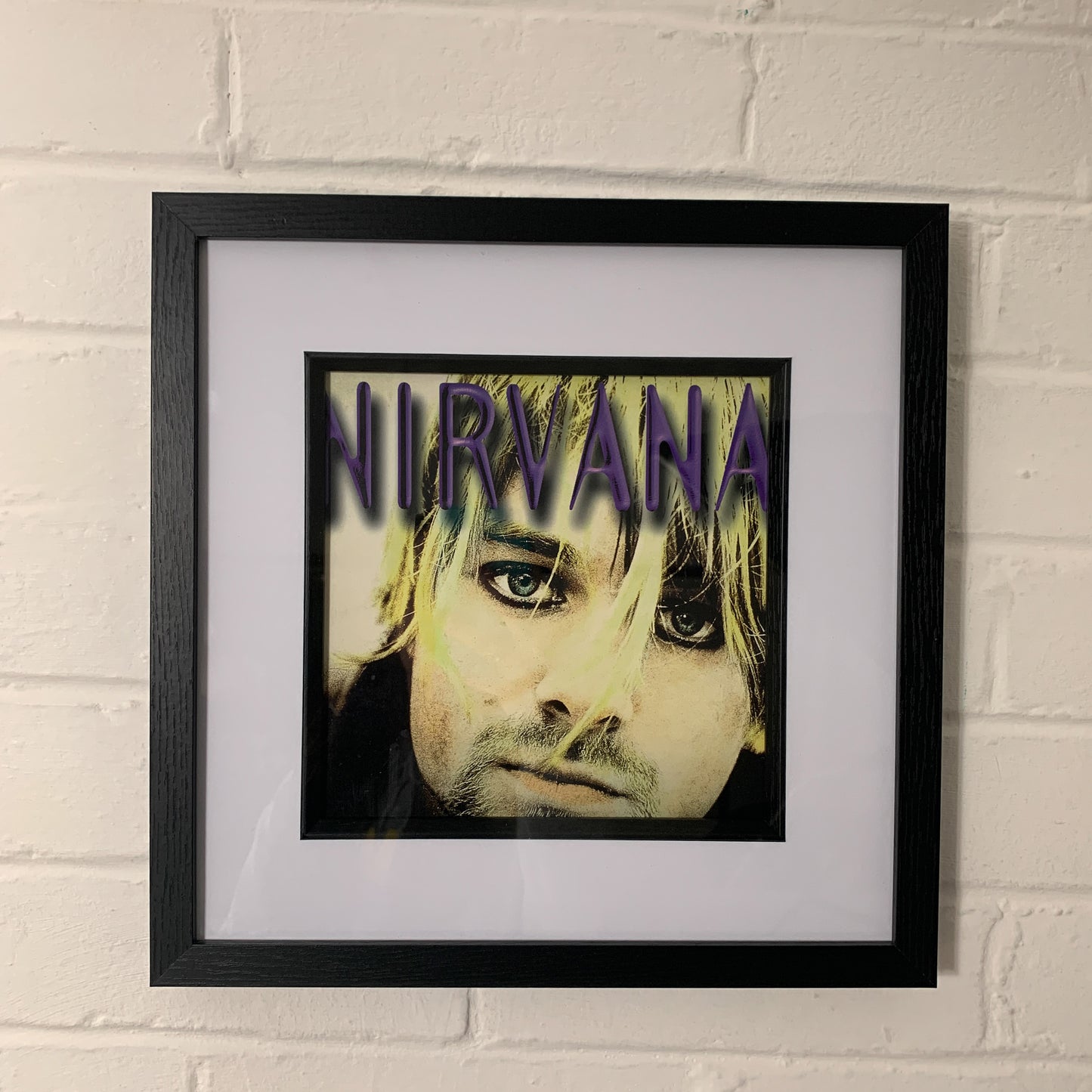 Nirvana - Kurt Cobain - Original Framed Magazine Print 8x8"