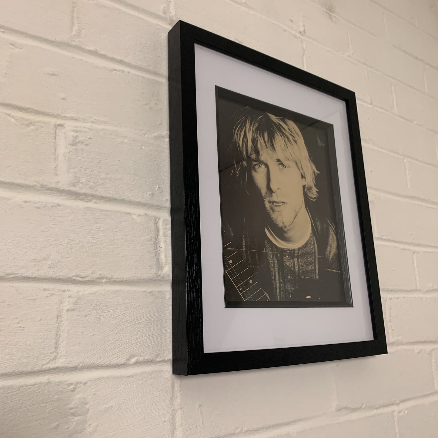Nirvana - Kurt Cobain Portrait - Original Framed Magazine Print 8x10"