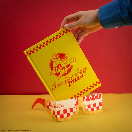 Stranger Things Hardcover Notebook Surfer Boy Pizza CR5184