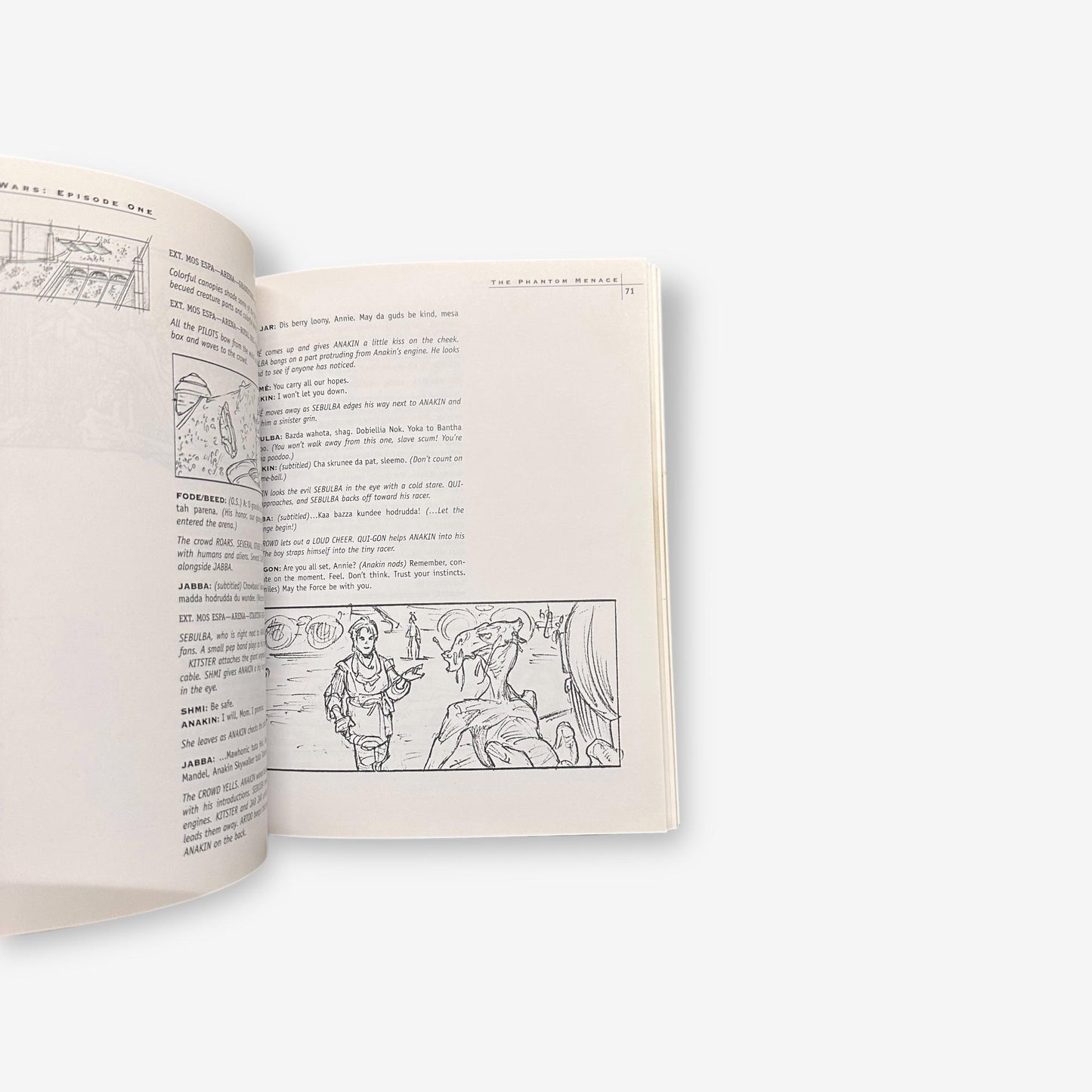 Star Wars Episode I - The Phantom Menace Illustrated Screenplay 1999 Paperback Book (George Lucas)