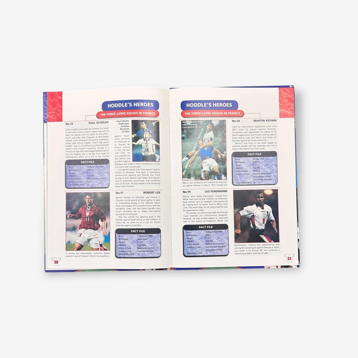 The Official England Football Team Annual 1999- Hardback Book (Tony Lynch) 1998