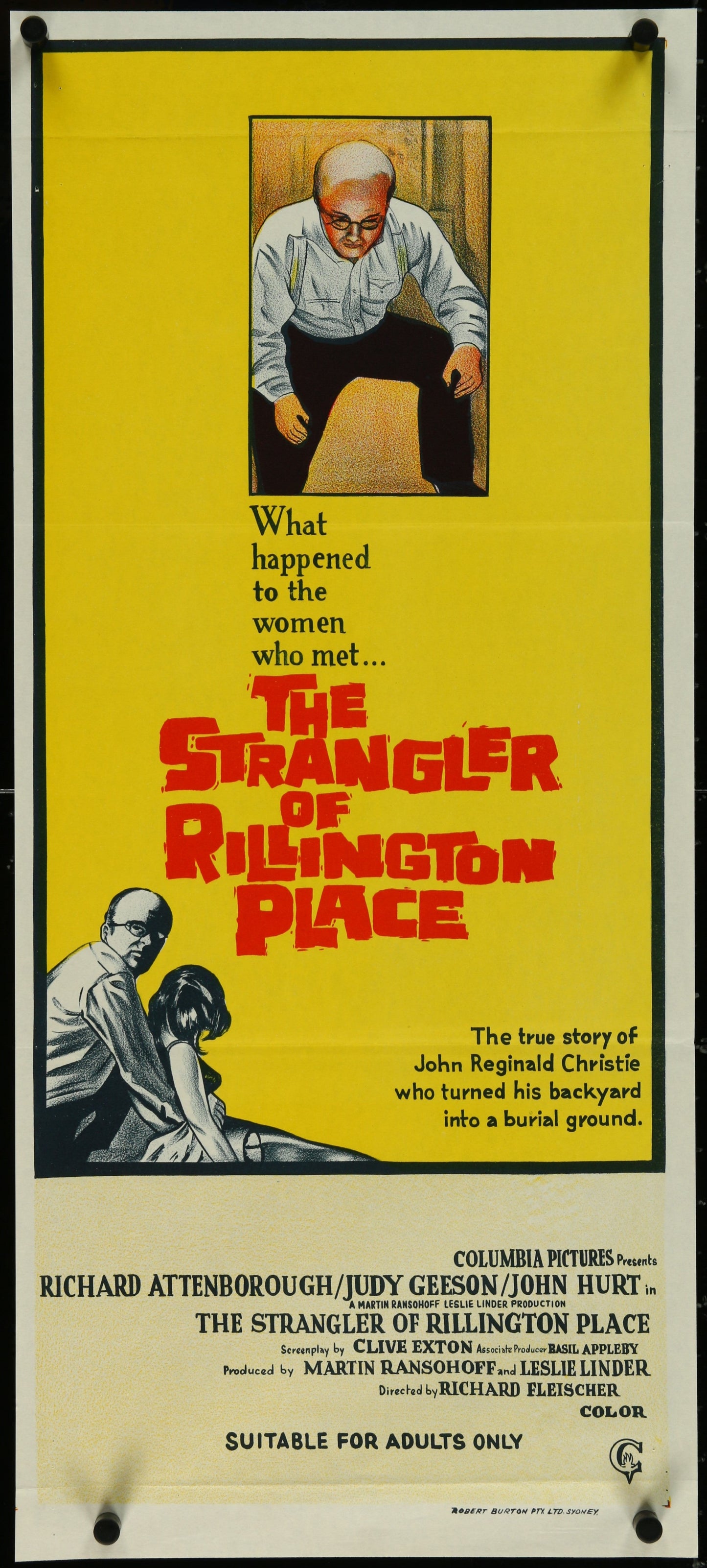 10 Rillington Place (1971) Original Australian Daybill Movie Poster