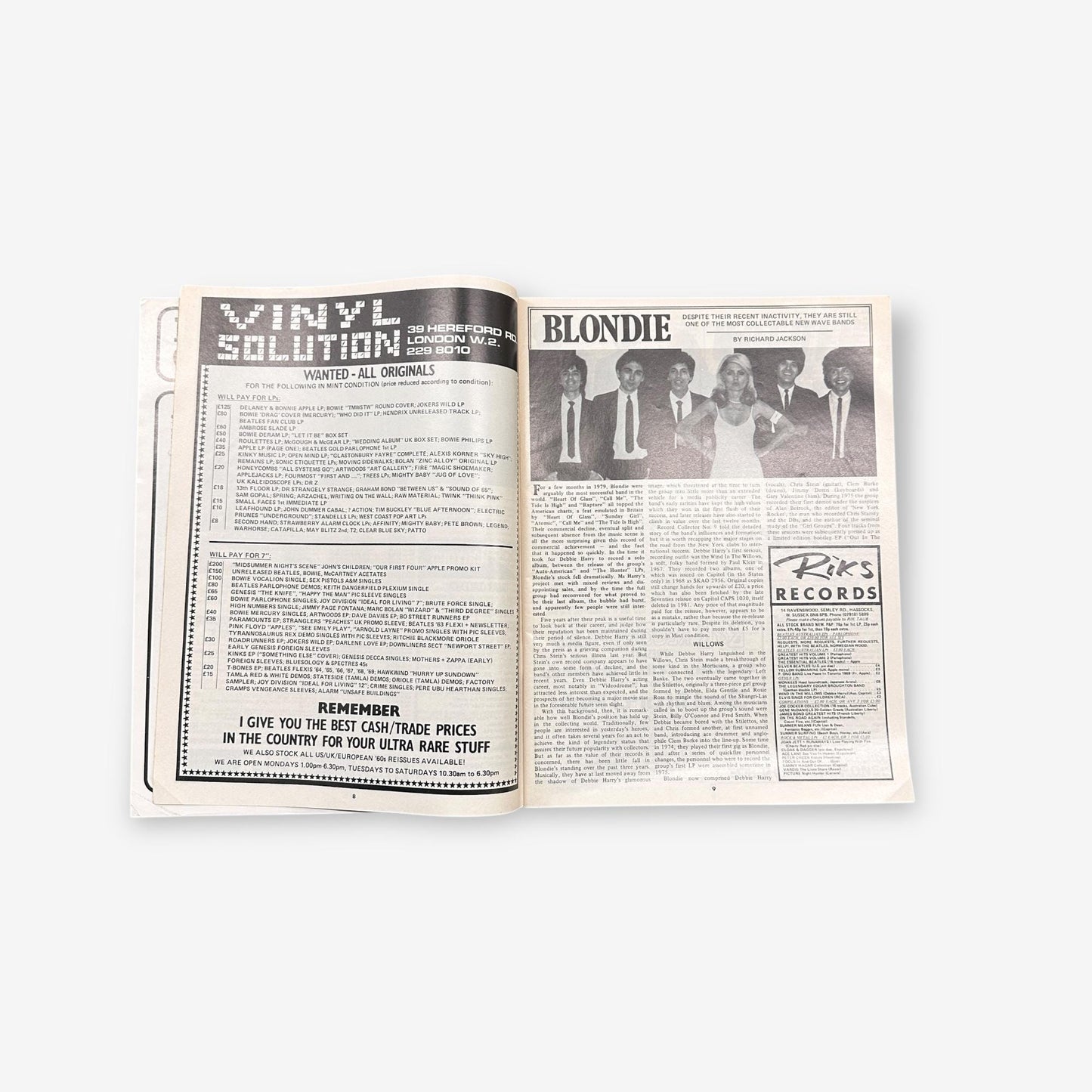 1985 The Who's U.S. Singles - Record Collector Magazine No. 66