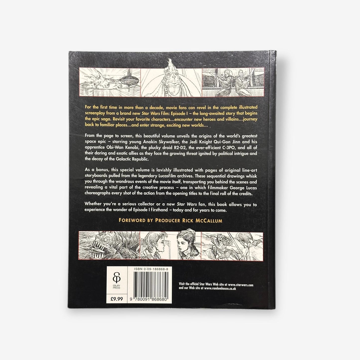 Star Wars Episode I - The Phantom Menace Illustrated Screenplay 1999 Paperback Book (George Lucas)
