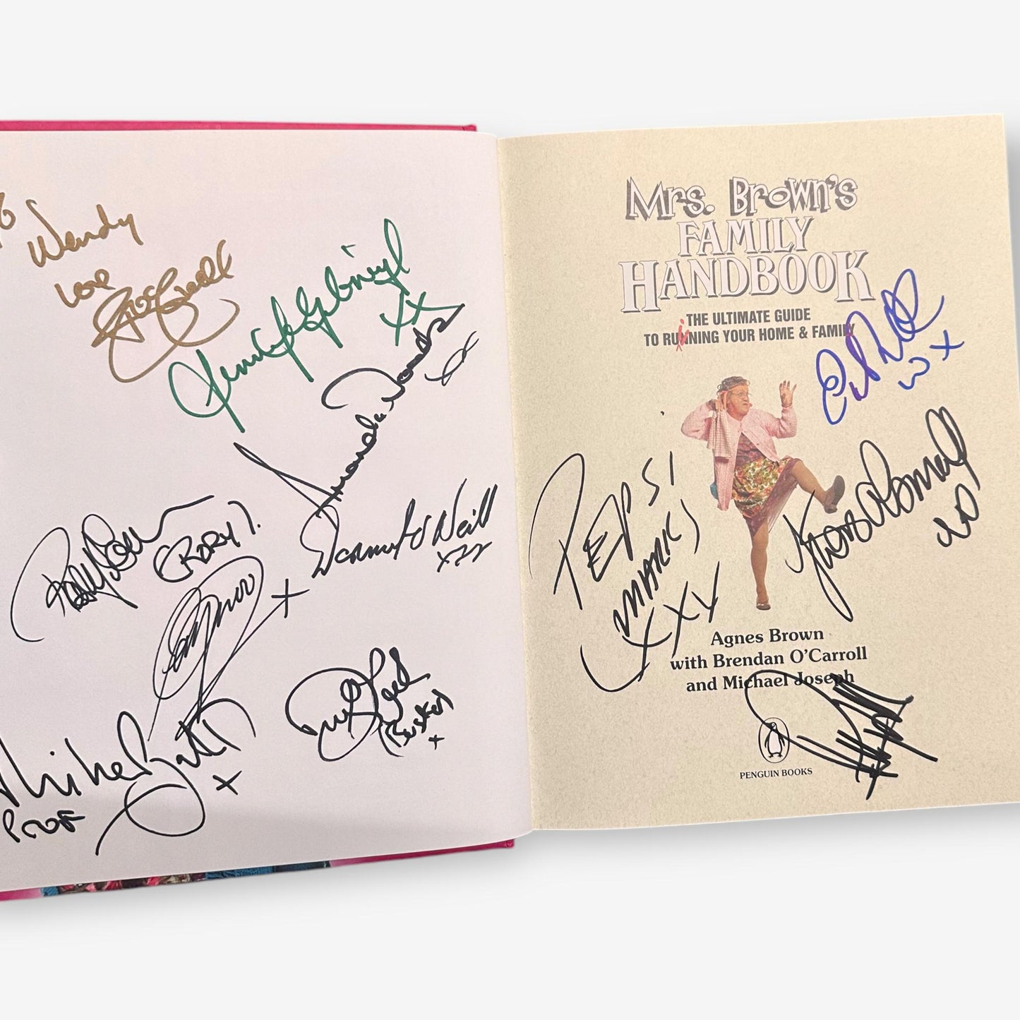 Signed Autographed Mrs. Brown's Family Handbook (To Wendy) - Hardback Book (Agnes Brown) 2013