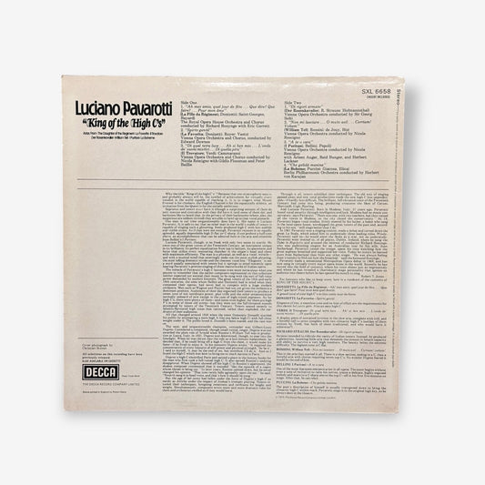 Luciano Pavarotti - King Of The High C's Vinyl Record 1974