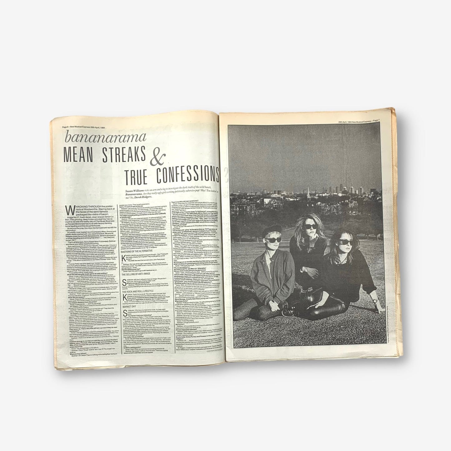 1984 Bananarama - Here Come The Yellowskins - NME Magazine