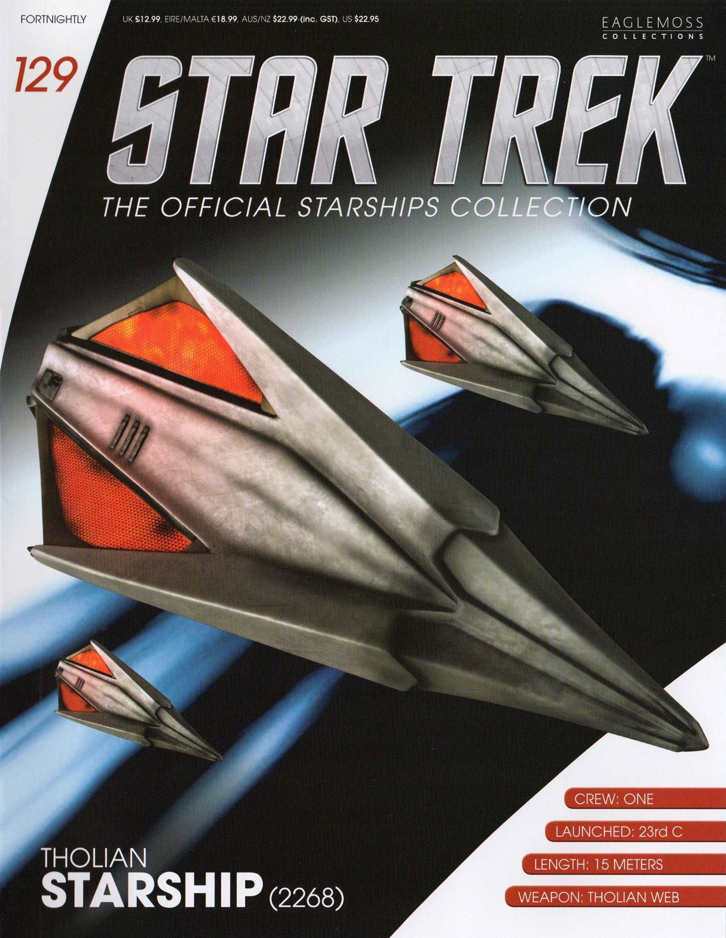 #129 Tholian Ship (2268) Model Die Cast Ship (Eaglemoss / Star Trek)