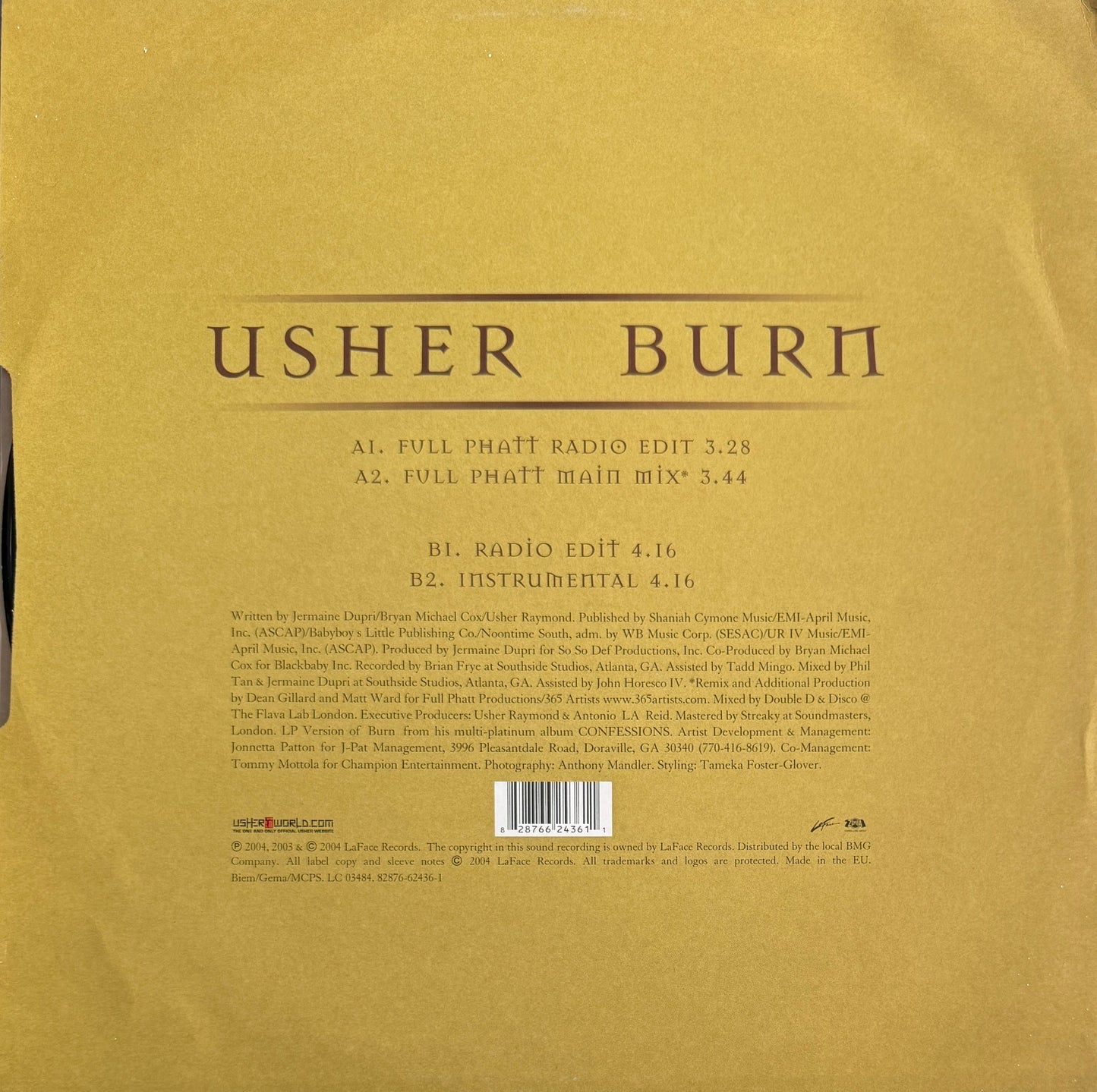 Usher – Burn – Laface Records – 2004